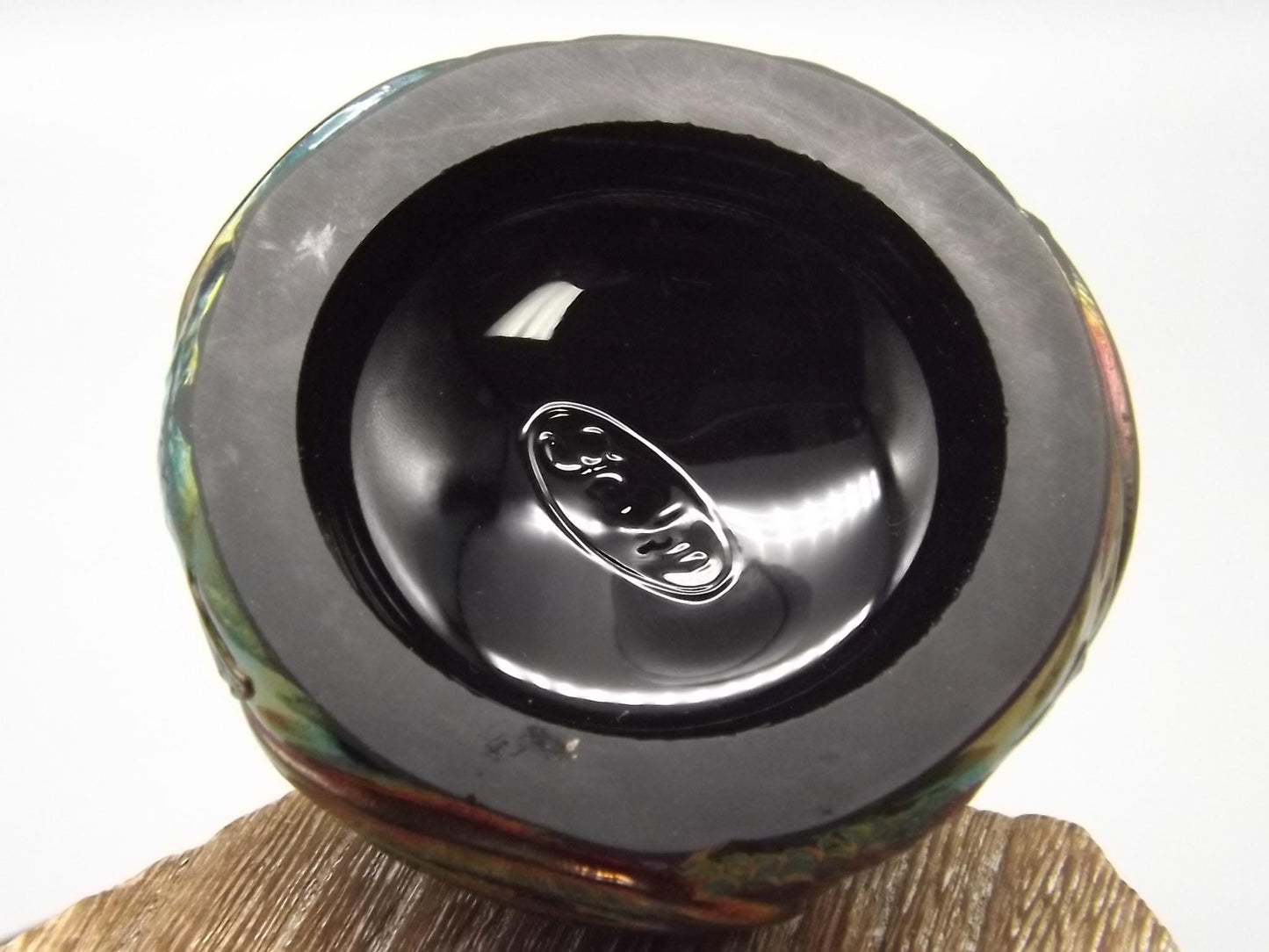 Vintage Fenton Hand painted Amethyst Iridescent Carnival glass Koi/Trout Figure. Made in the 1970's.