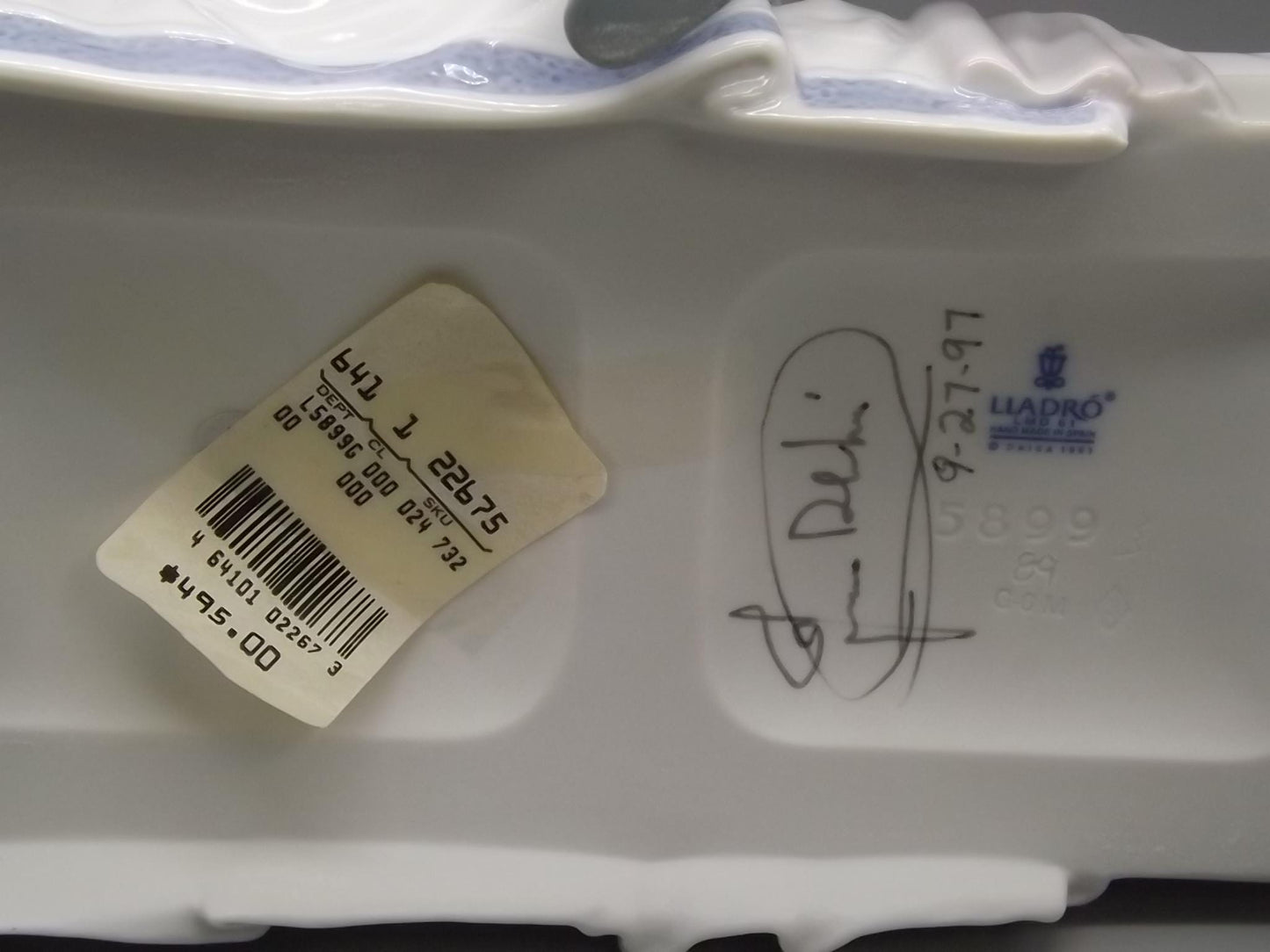 Vintage Lladro Figurine: "Just One More" Father & Daughter, Artist Signed, with Box