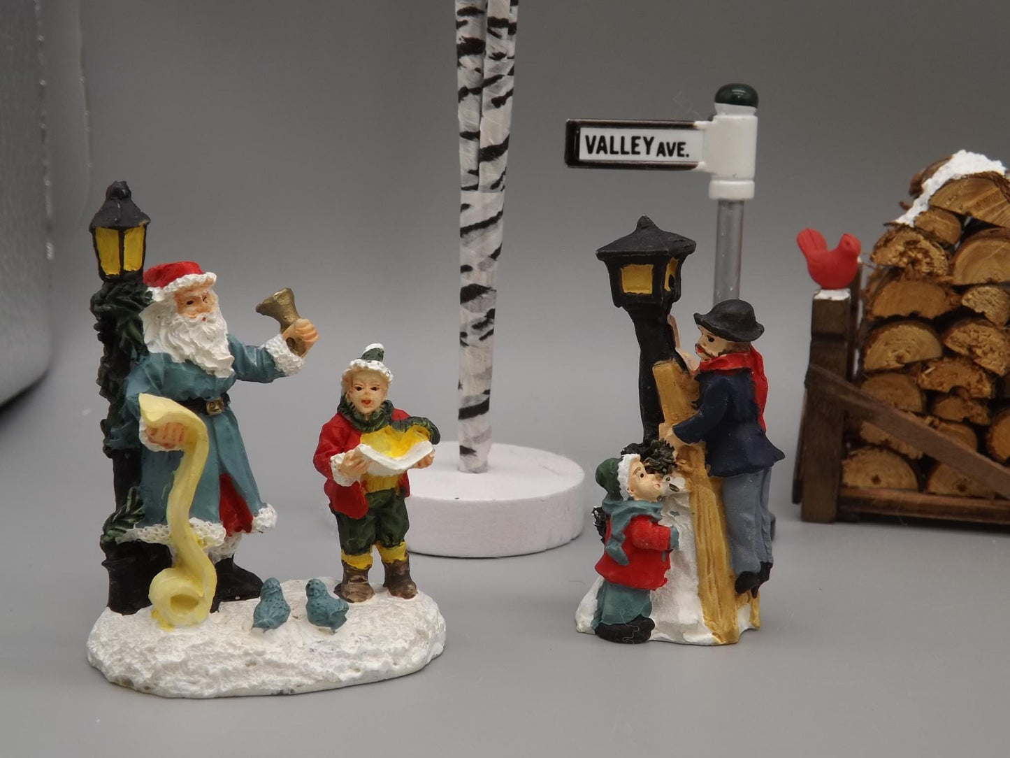 A collection of 10 diorama Christmas scene pieces.