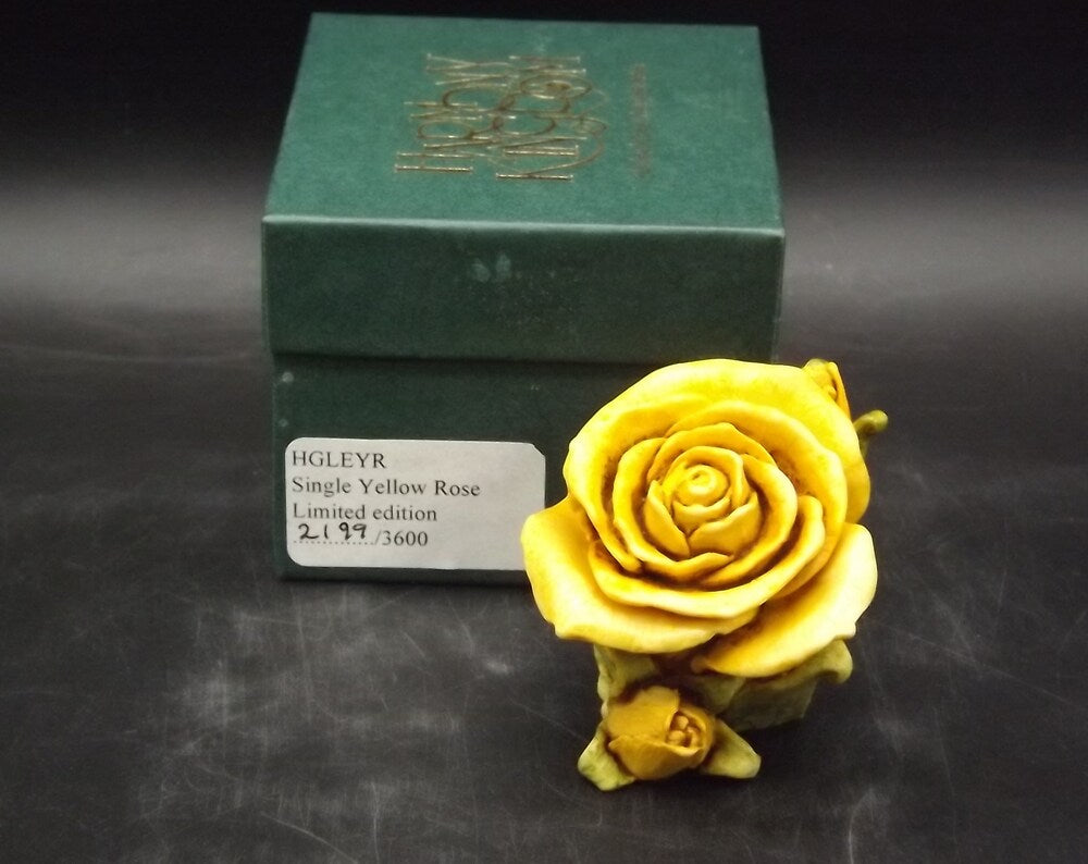 Harmony Kingdom Yellow Rose Box Figurine - Limited Edition 1997
