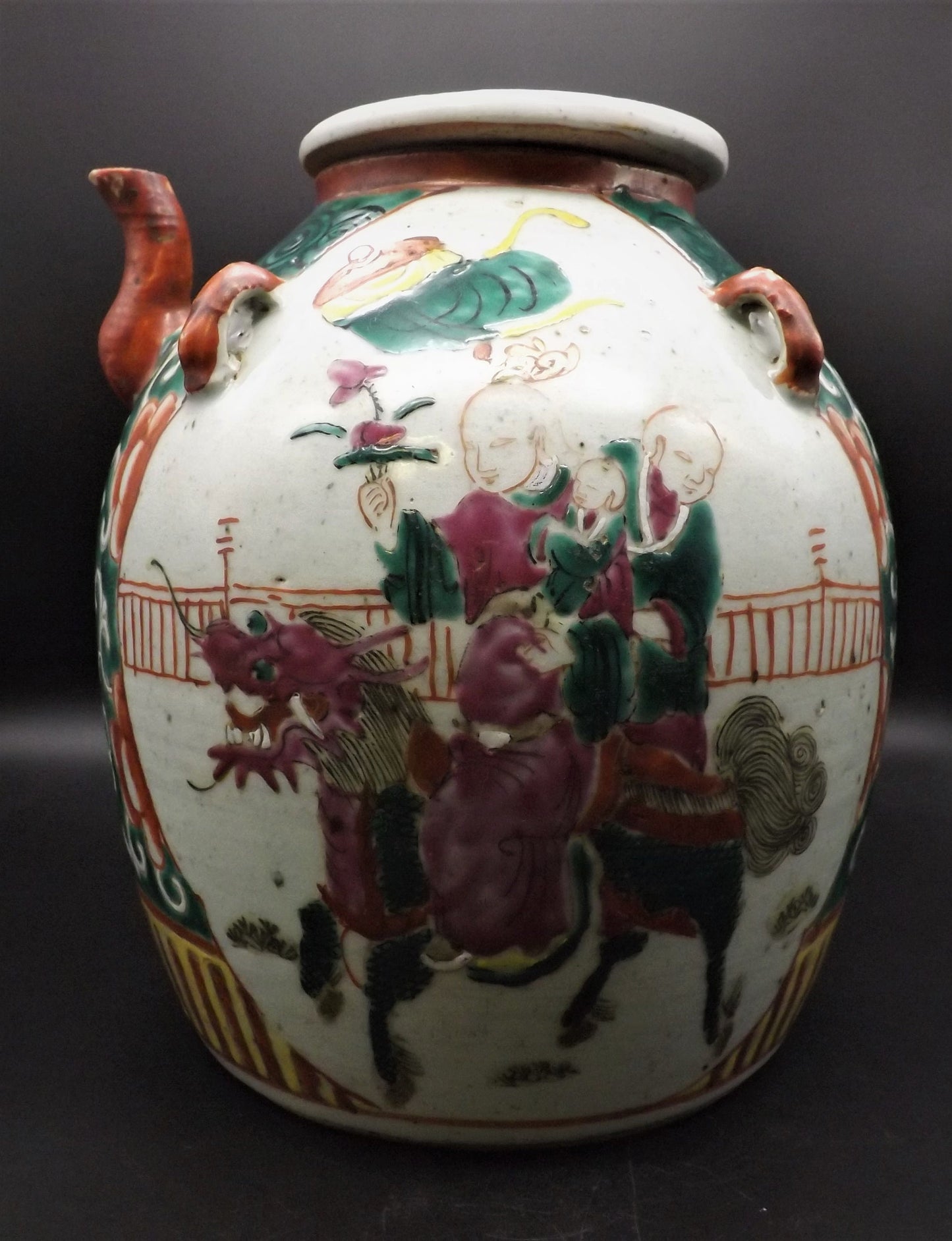 Closeout Sale! Qing Dynasty hanging Pottery Tea/Wine pot with Certificate of Antiquity.