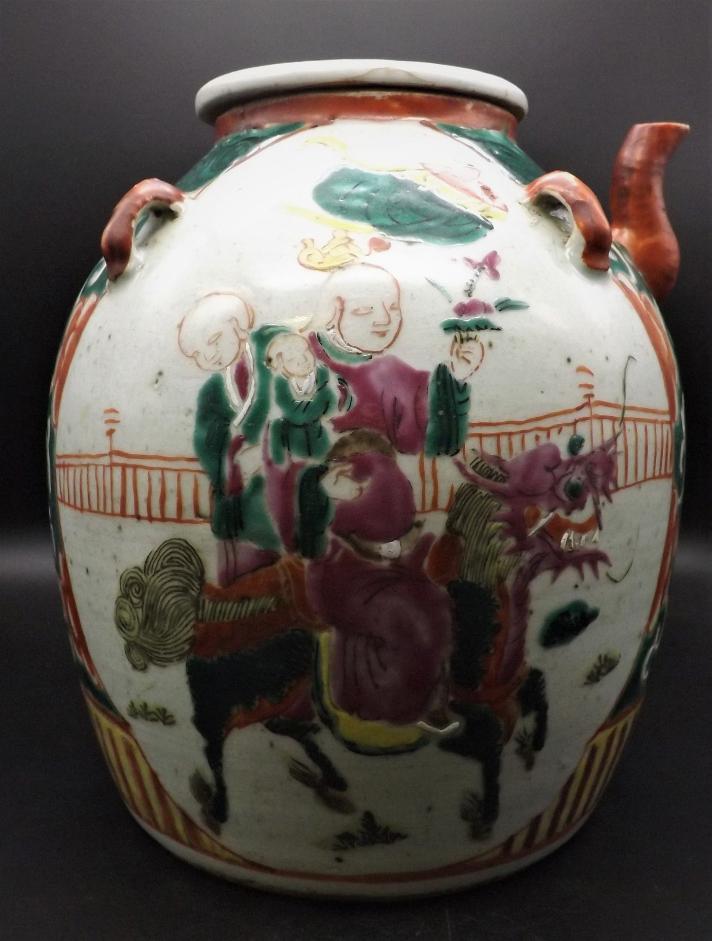 Closeout Sale! Qing Dynasty hanging Pottery Tea/Wine pot with Certificate of Antiquity.