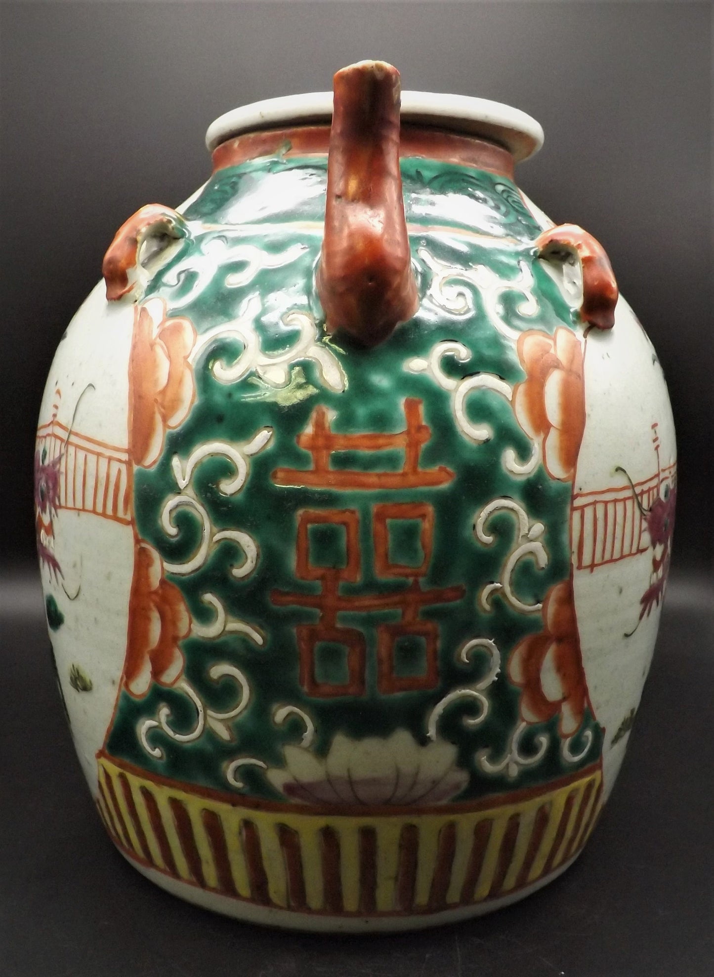 Closeout Sale! Qing Dynasty hanging Pottery Tea/Wine pot with Certificate of Antiquity.