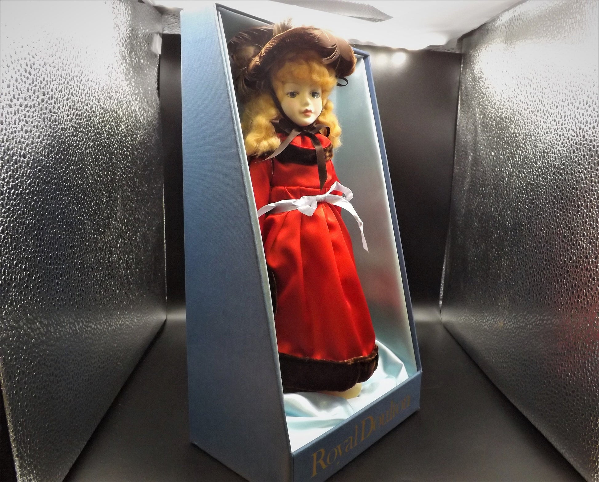 Vintage original Royal Doulton Nisbet Doll never removed from box! This is Winter #7603 excellent condition.