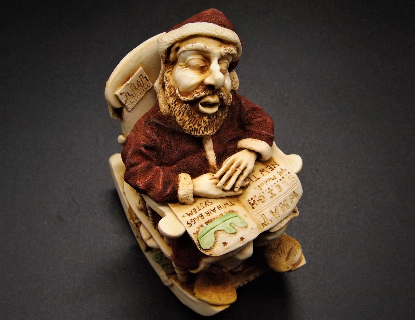 Closeout Sale! Retired 1998 Harmony Kingdom "Jingle Bell Rock'" Jest Figurine TJSESA98 with original box. Excellent condition.