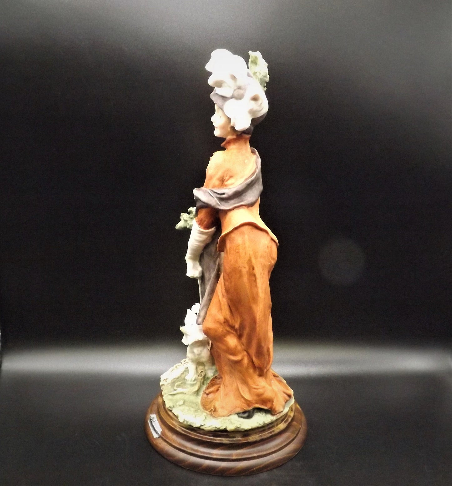 Giuseppe Armani Porcelain Figurine: Lady with Dog, Florence Italy