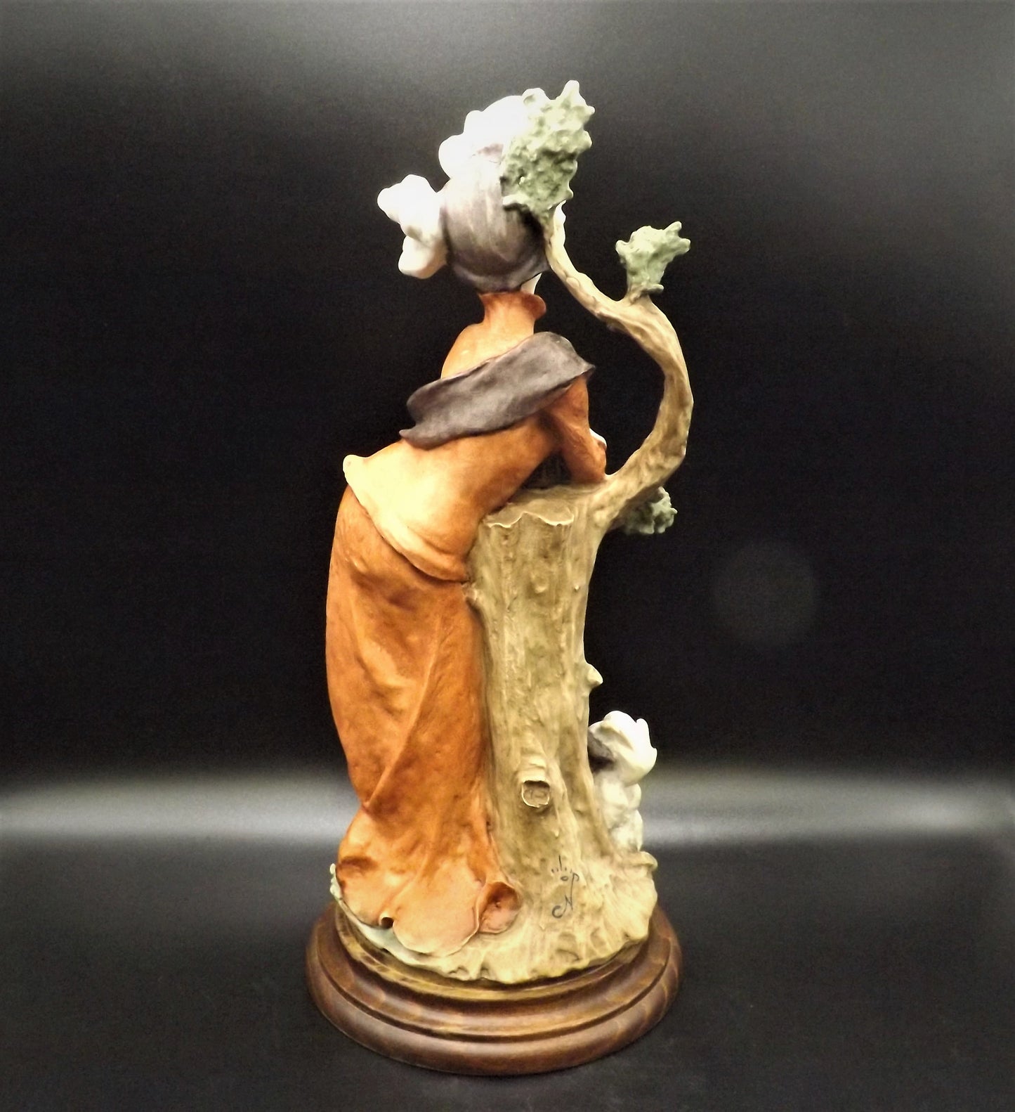 Giuseppe Armani Porcelain Figurine: Lady with Dog, Florence Italy