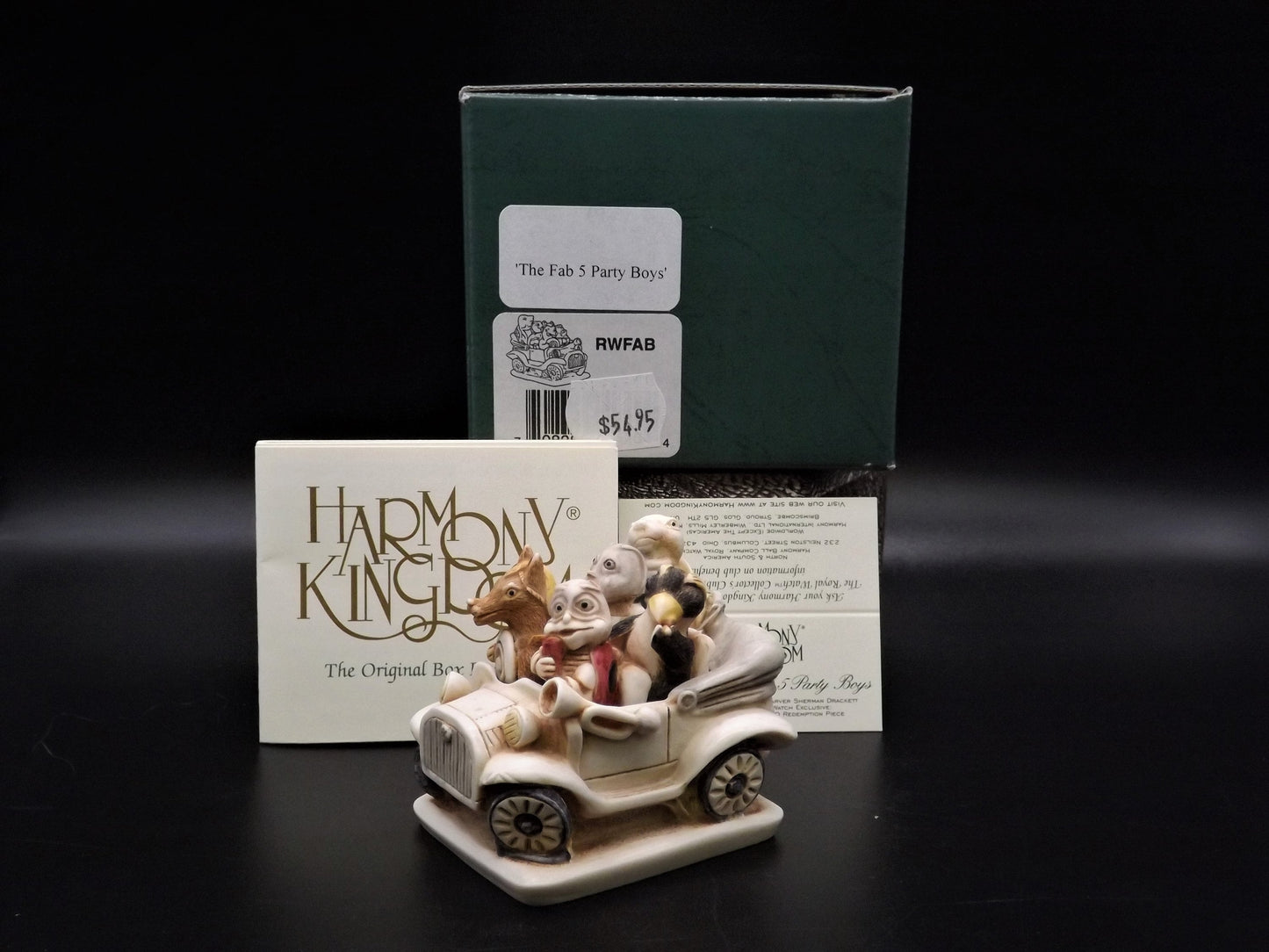 Retired Harmony Kingdom Fab 5 Party Boys Figurine - 2000 Club Piece