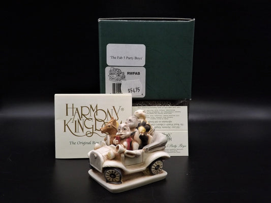 Retired Harmony Kingdom Fab 5 Party Boys Figurine - 2000 Club Piece