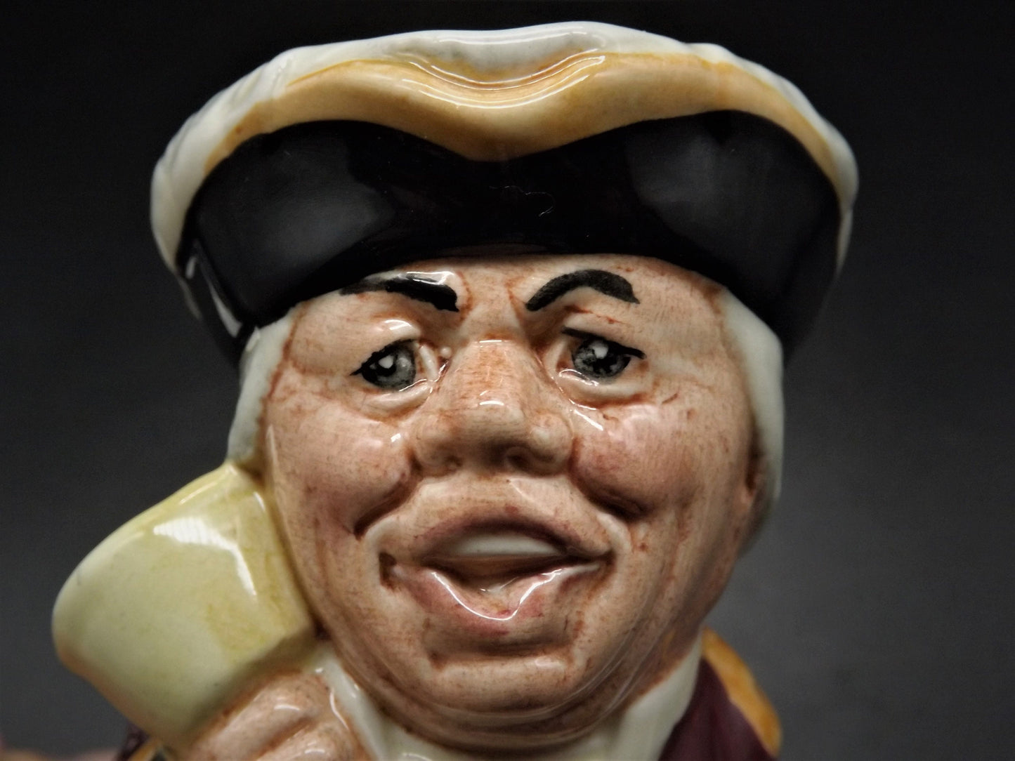 Closeout Sale! Vintage 1983 Royal Doulton Doultonville Collection D-6713 Mr. Tonsil The Town Crier Toby Jug. Excellent condition no box.