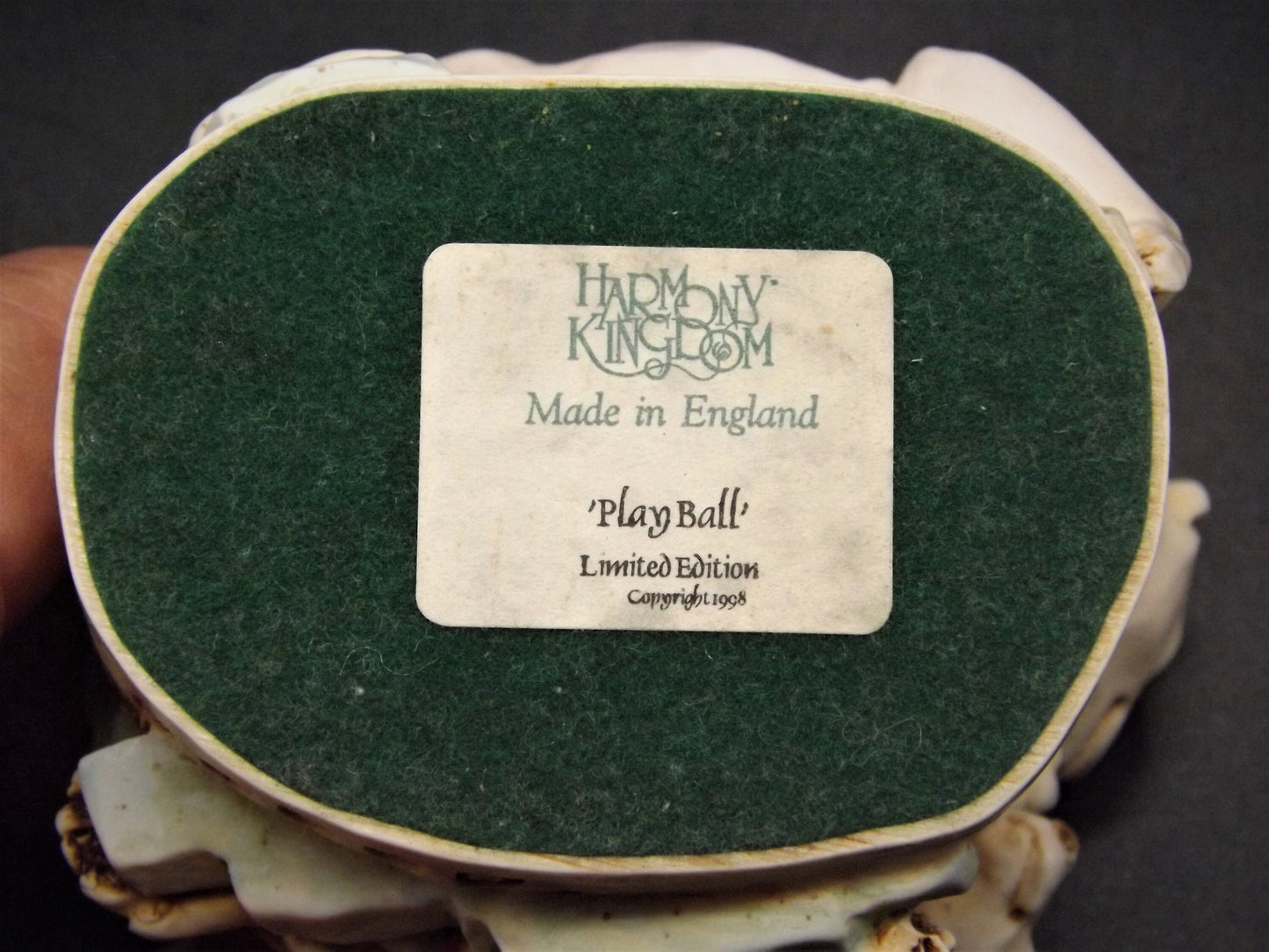 Harmony Kingdom Play Ball Box Figurine: Limited Edition 1997