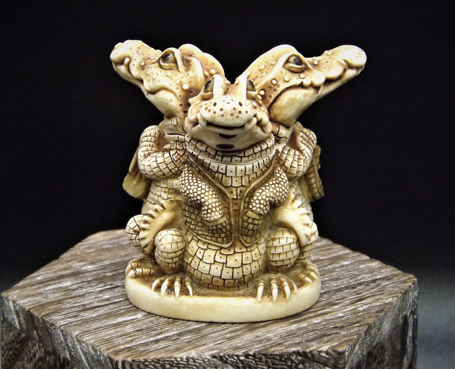 Harmony Kingdom "Designed to Kill" Treasure Jest Alligators or Crocodiles group. Retired with box.