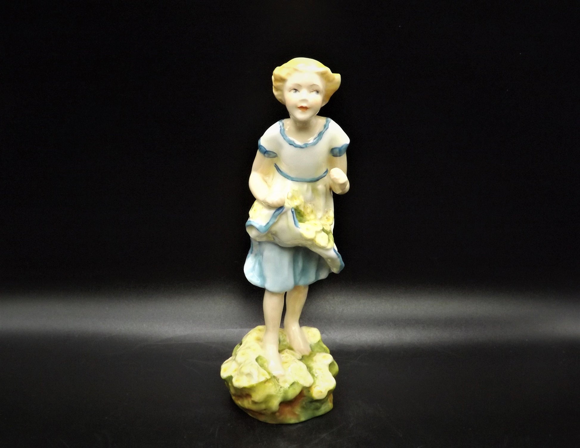 Vintage Royal Worcester Figurine: The First Cuckoo, Rare Colorway