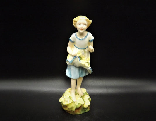 Vintage Royal Worcester Figurine: The First Cuckoo, Rare Colorway