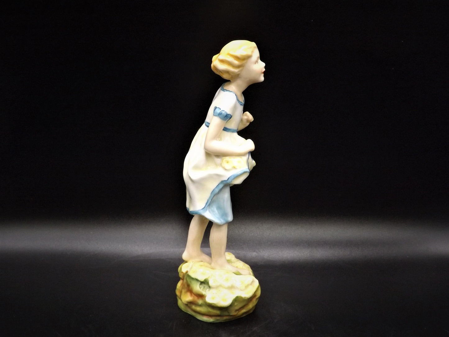 Vintage Royal Worcester Figurine: The First Cuckoo, Rare Colorway