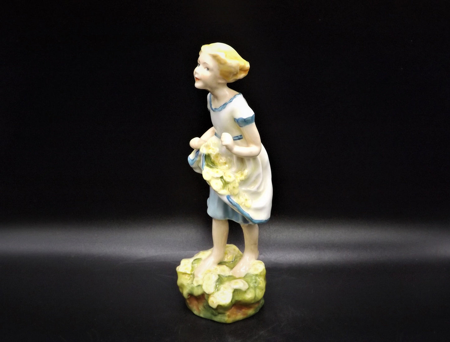 Vintage Royal Worcester Figurine: The First Cuckoo, Rare Colorway