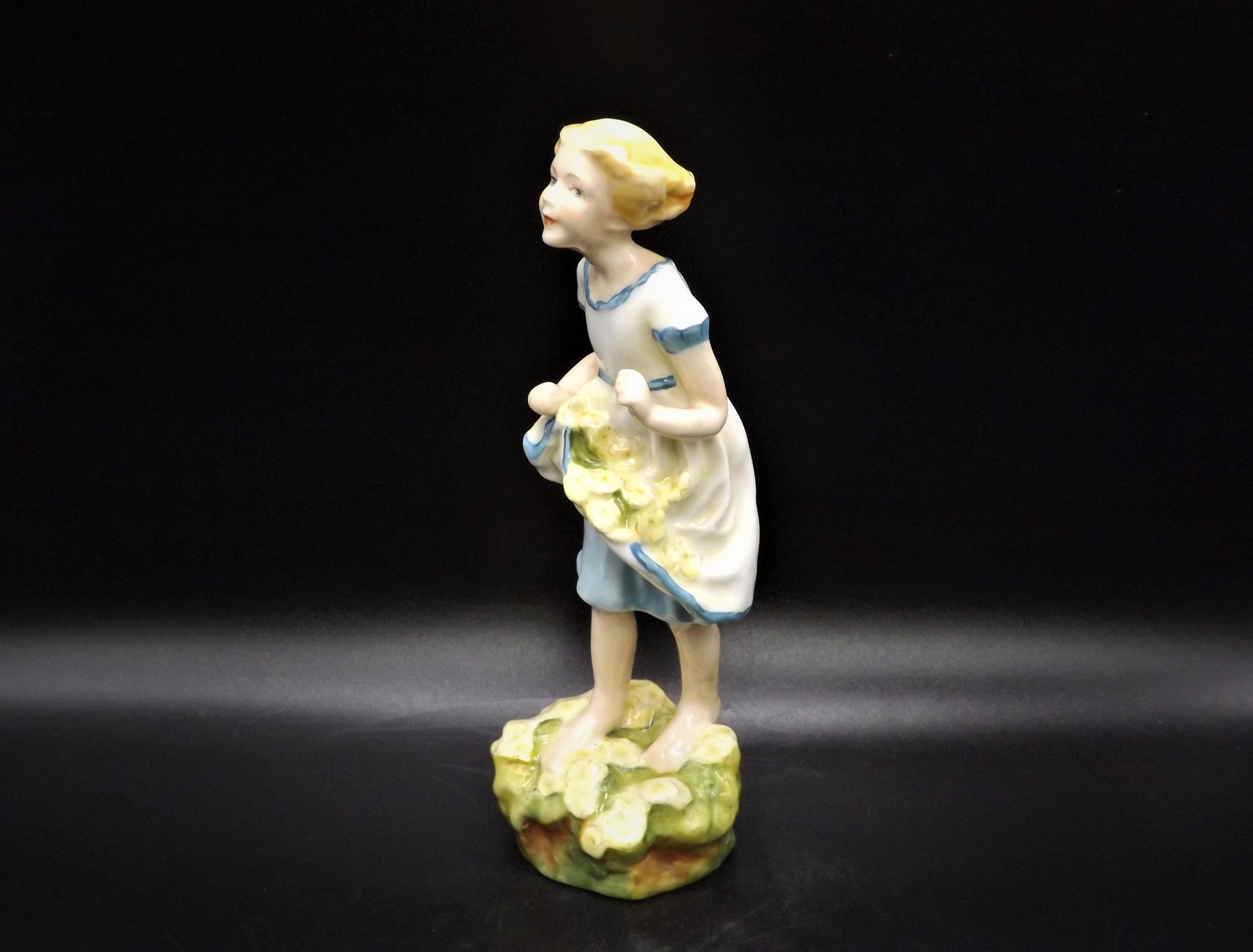 Vintage Royal Worcester Figurine: The First Cuckoo, Rare Colorway