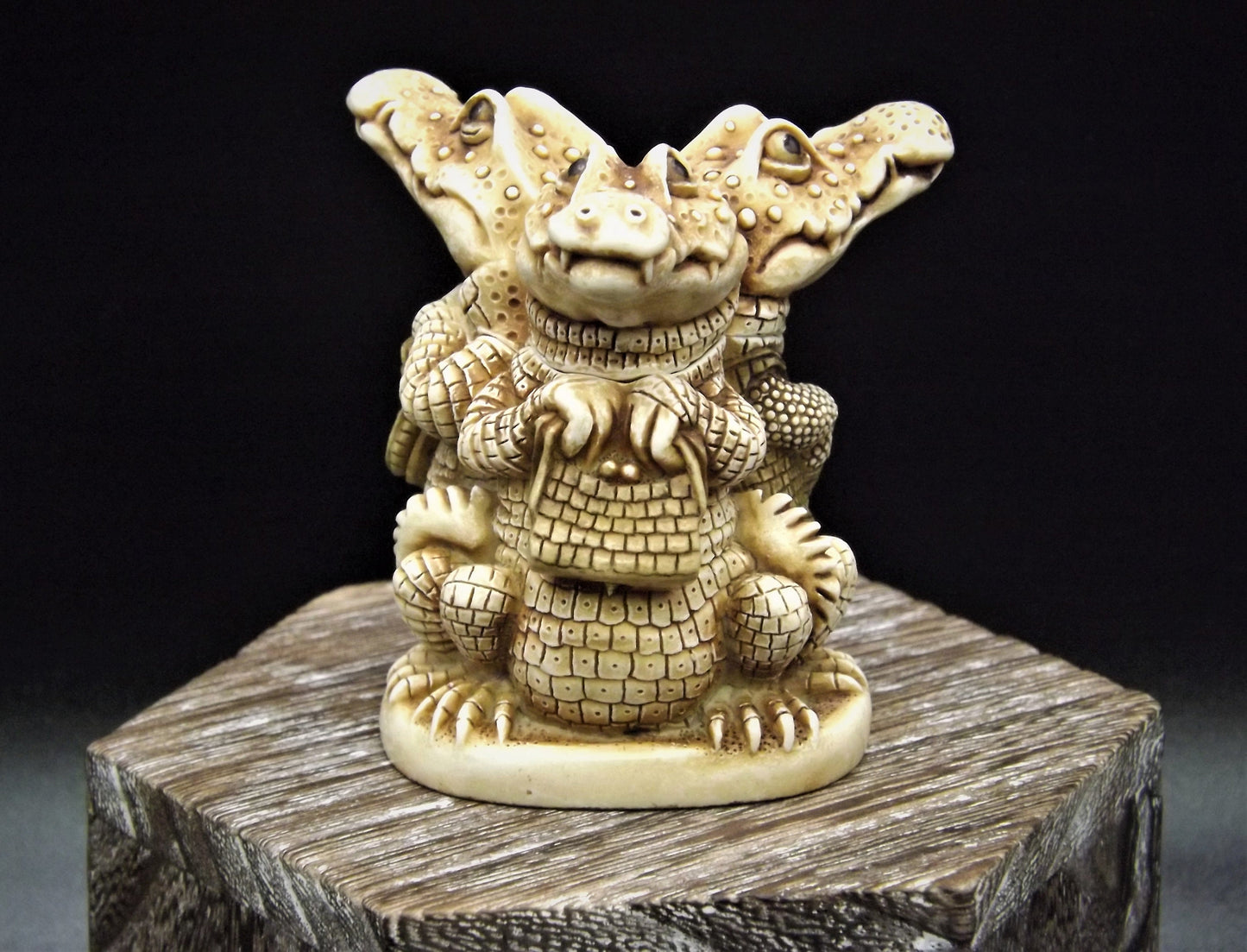 Harmony Kingdom "Designed to Kill" Treasure Jest Alligators or Crocodiles group. Retired with box.