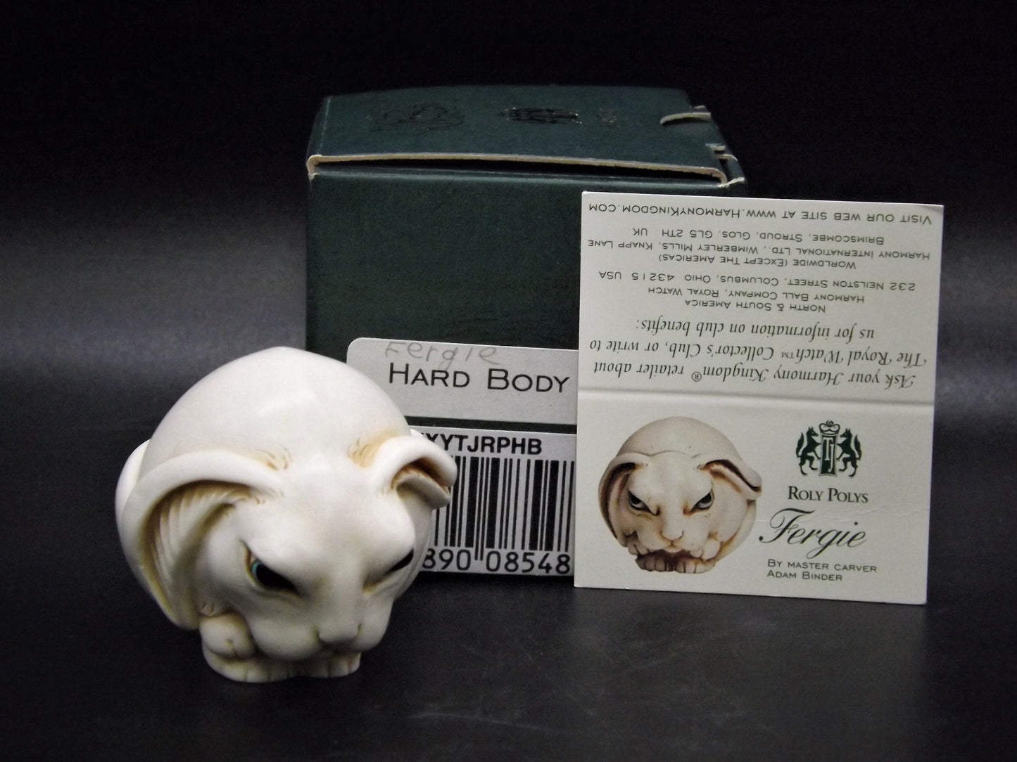 Retired Harmony Kingdom 'Fergie' Rabbit Figurine - Roly Poly Hard Body