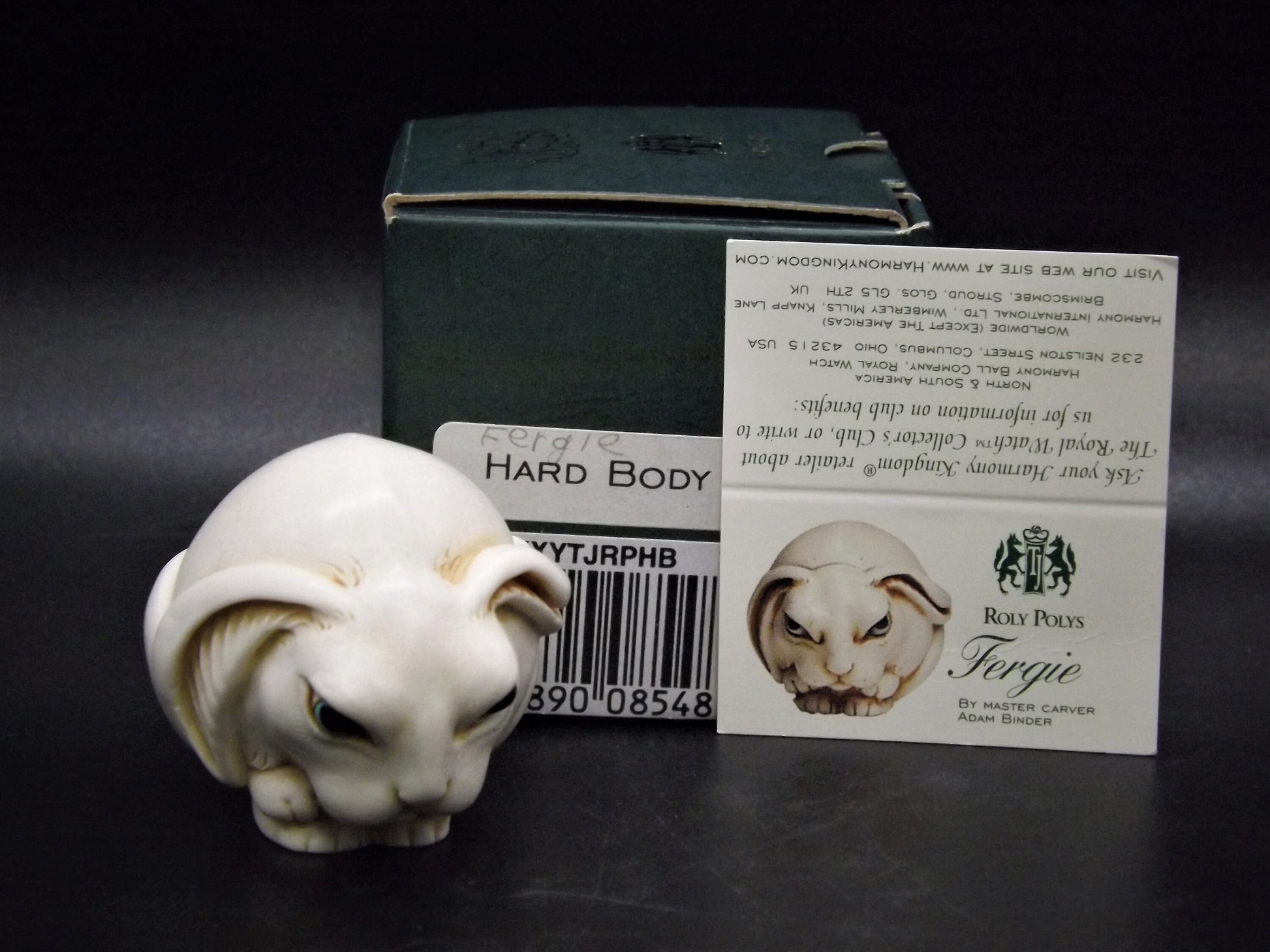 Retired Harmony Kingdom 'Fergie' Rabbit Figurine - Roly Poly Hard Body