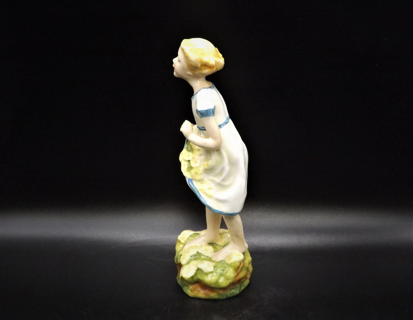 Vintage Royal Worcester Figurine: The First Cuckoo, Rare Colorway