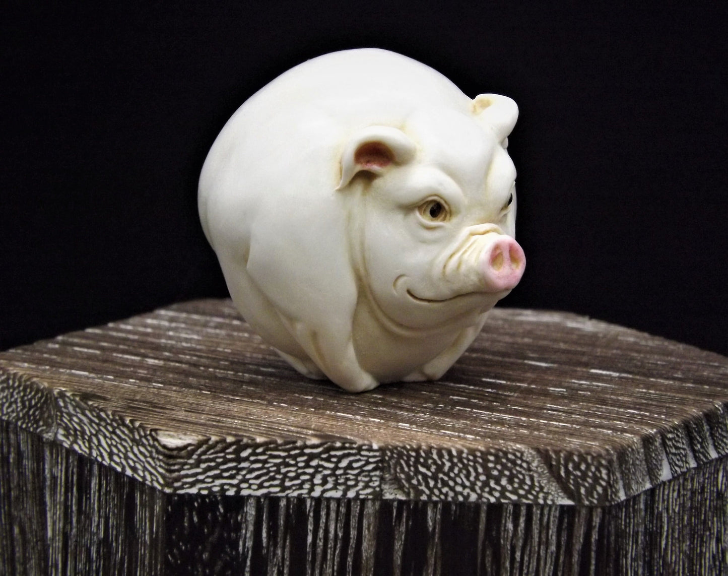 Harmony Kingdom Roly Poly 'Curly' Pig Figurine - Retired