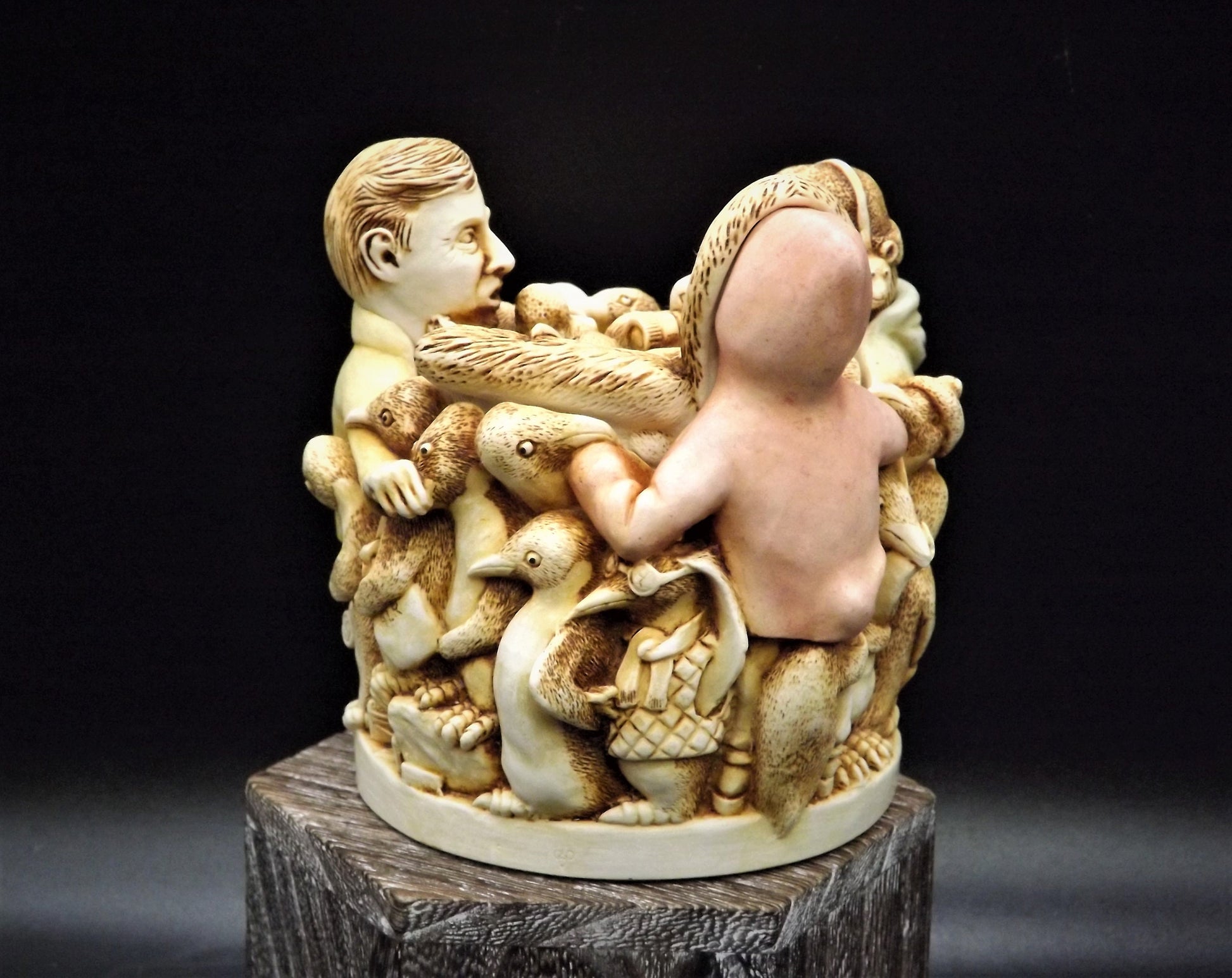 Retired Harmony Kingdom Antarctic Antics Treasure Jest Box Figurine