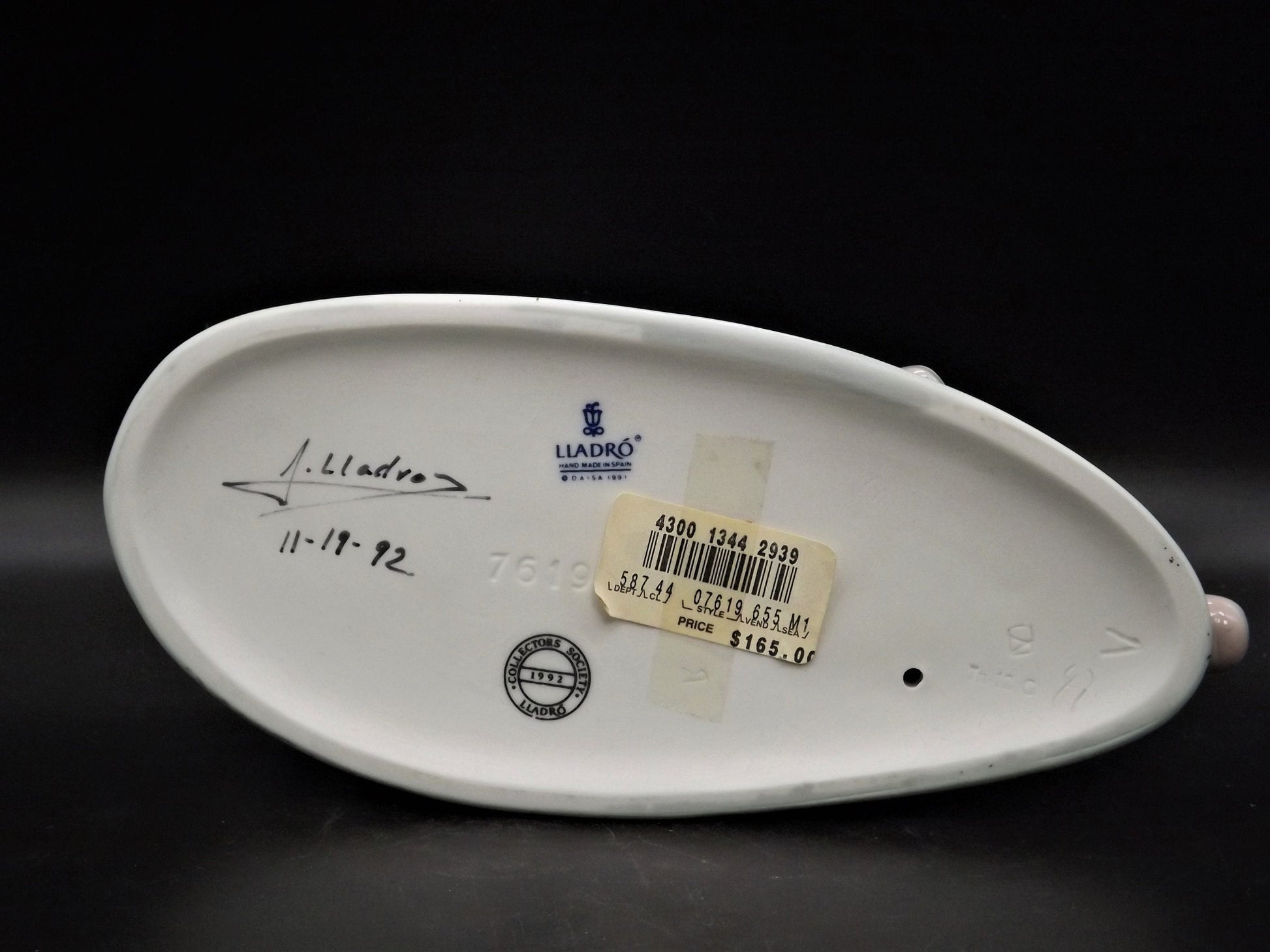 Vintage Lladro Figurine "All Aboard" #7619: Boy with Train