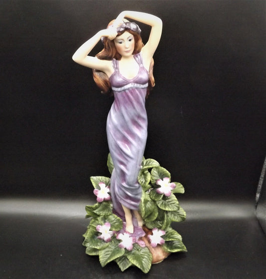 Vintage 1989 Franklin Mint Lady Violet Figurine