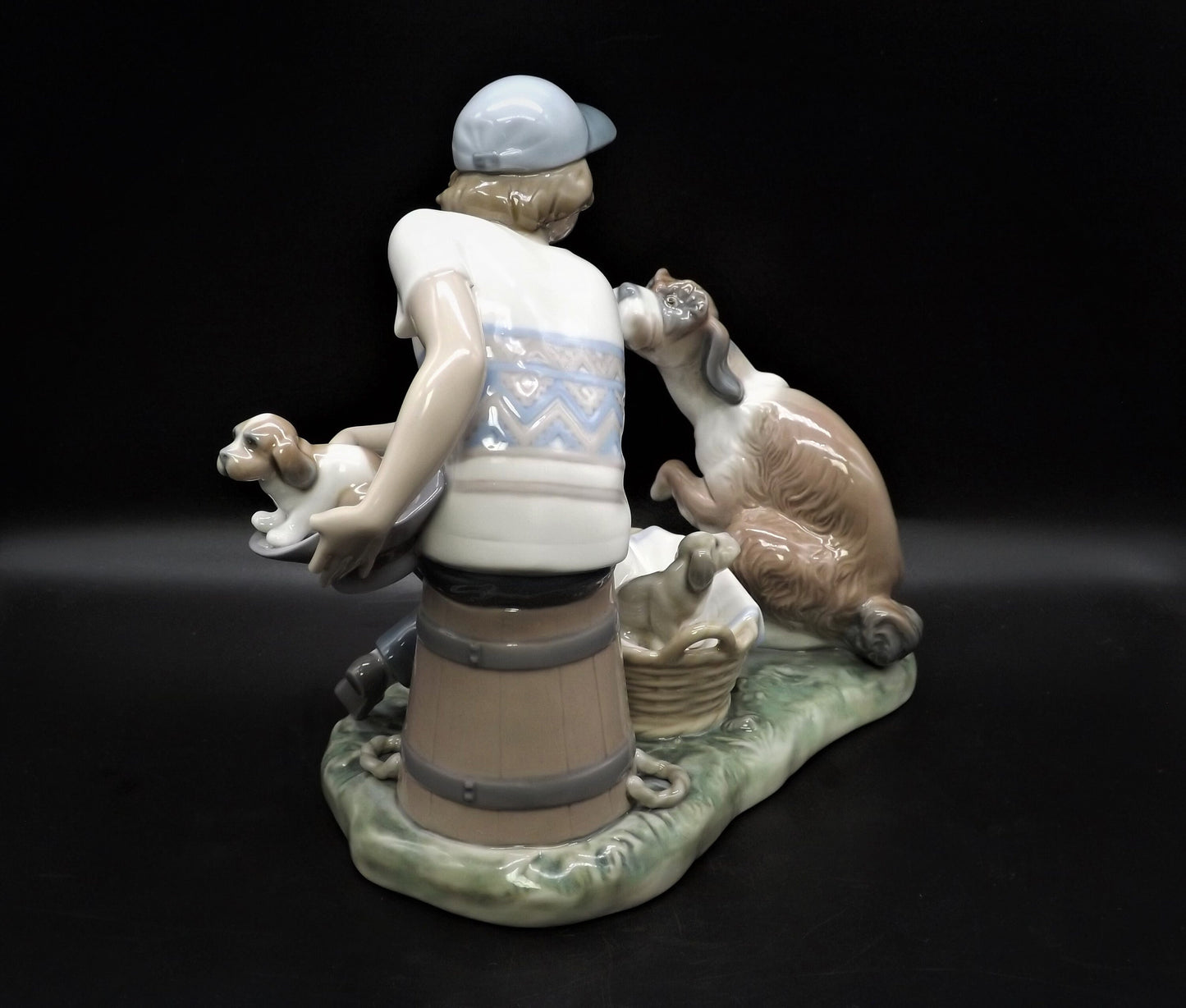 Vintage Lladro Figurine: "This One's Mine" Boy with Puppy #5376