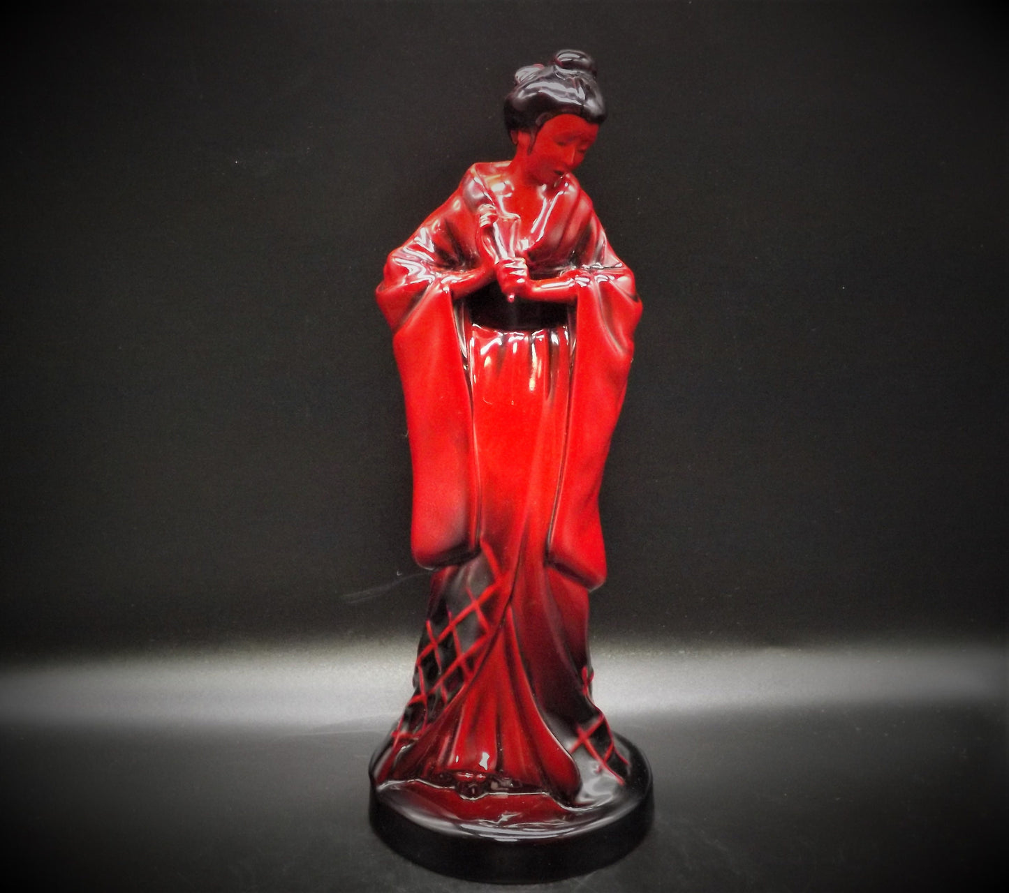 Vintage Royal Doulton Flambé Geisha Figurine HN 3229, 1989