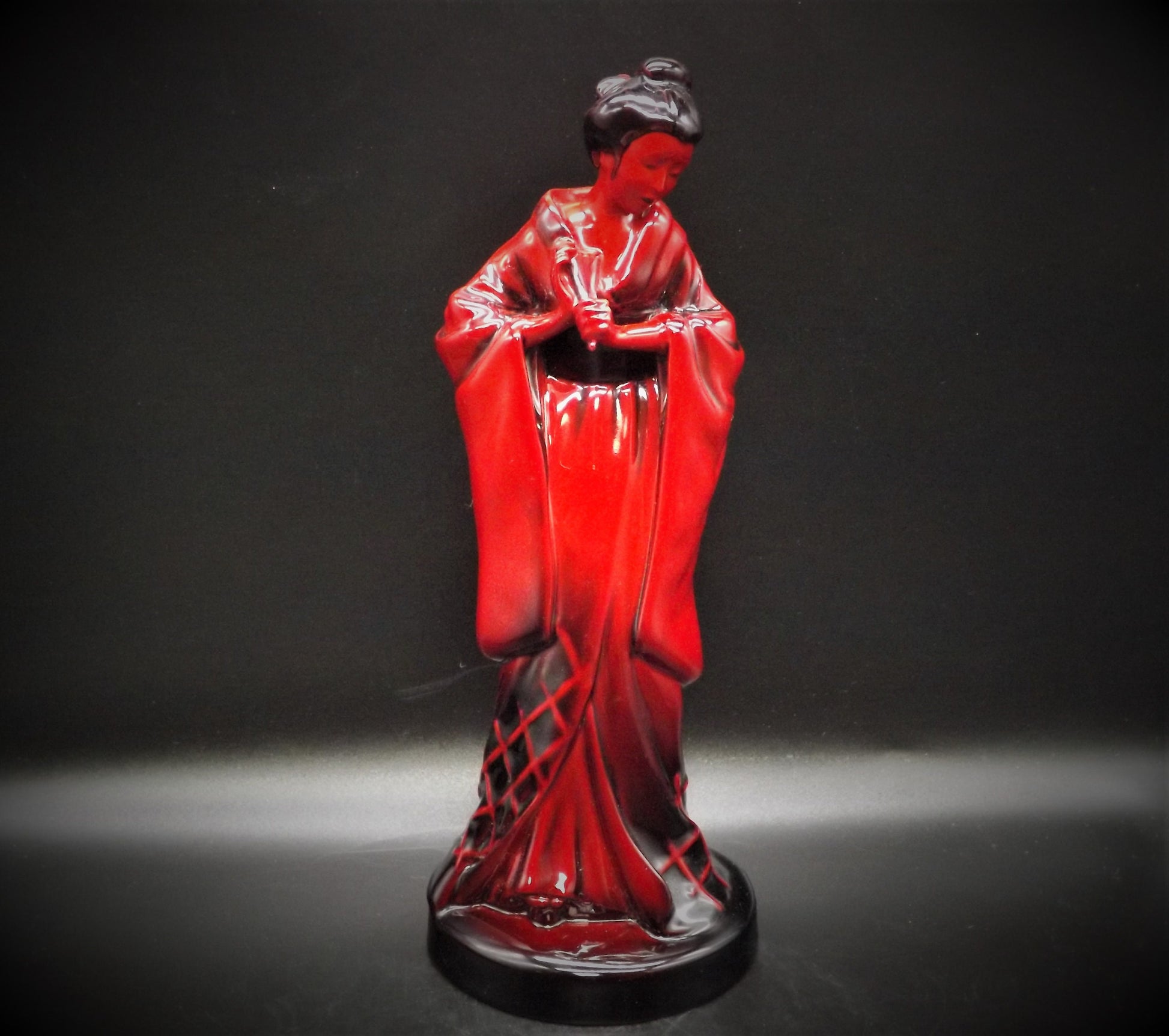 Vintage Royal Doulton Flambé Geisha Figurine HN 3229, 1989