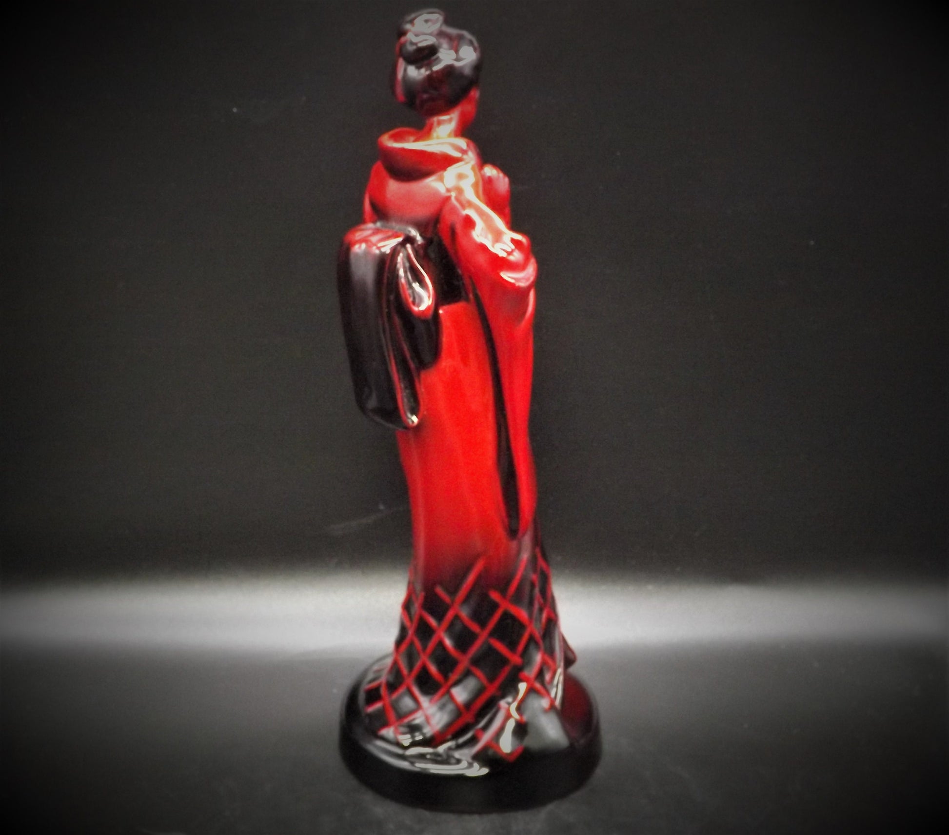 Vintage Royal Doulton Flambé Geisha Figurine HN 3229, 1989