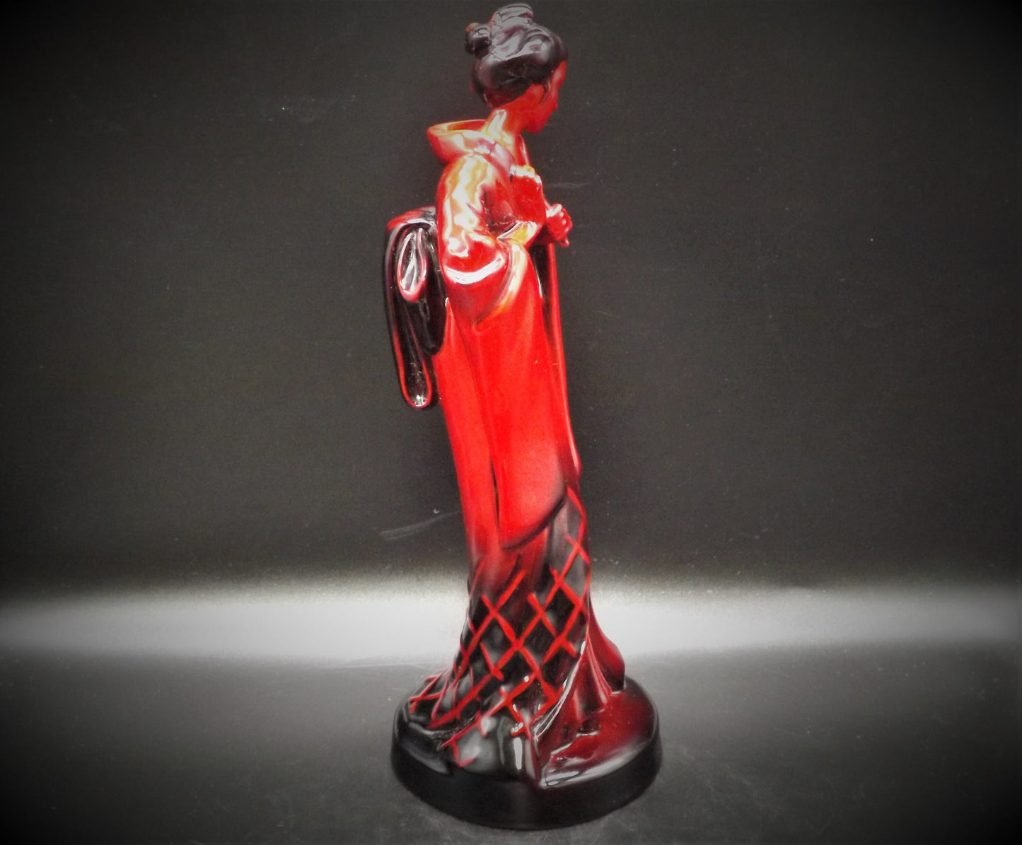 Vintage Royal Doulton Flambé Geisha Figurine HN 3229, 1989