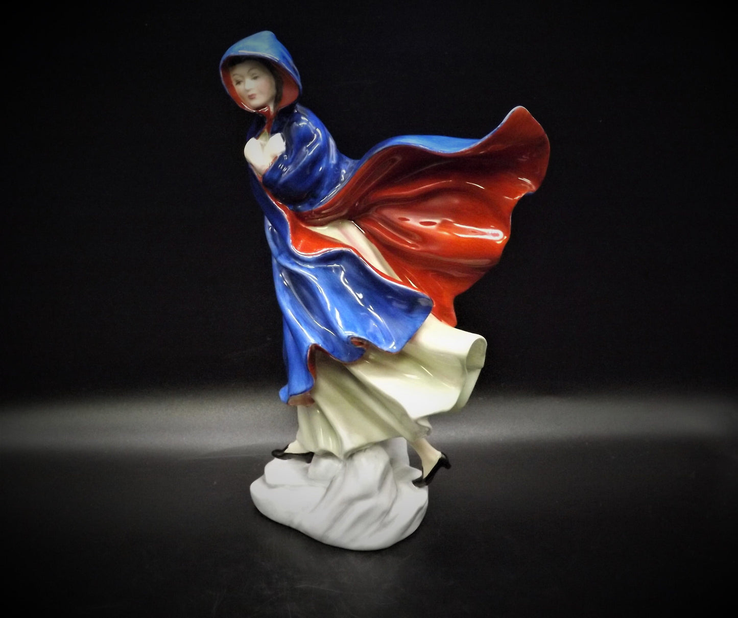 Vintage Royal Doulton Figurine "May" HN2746: Fine Bone China, Blue Hood