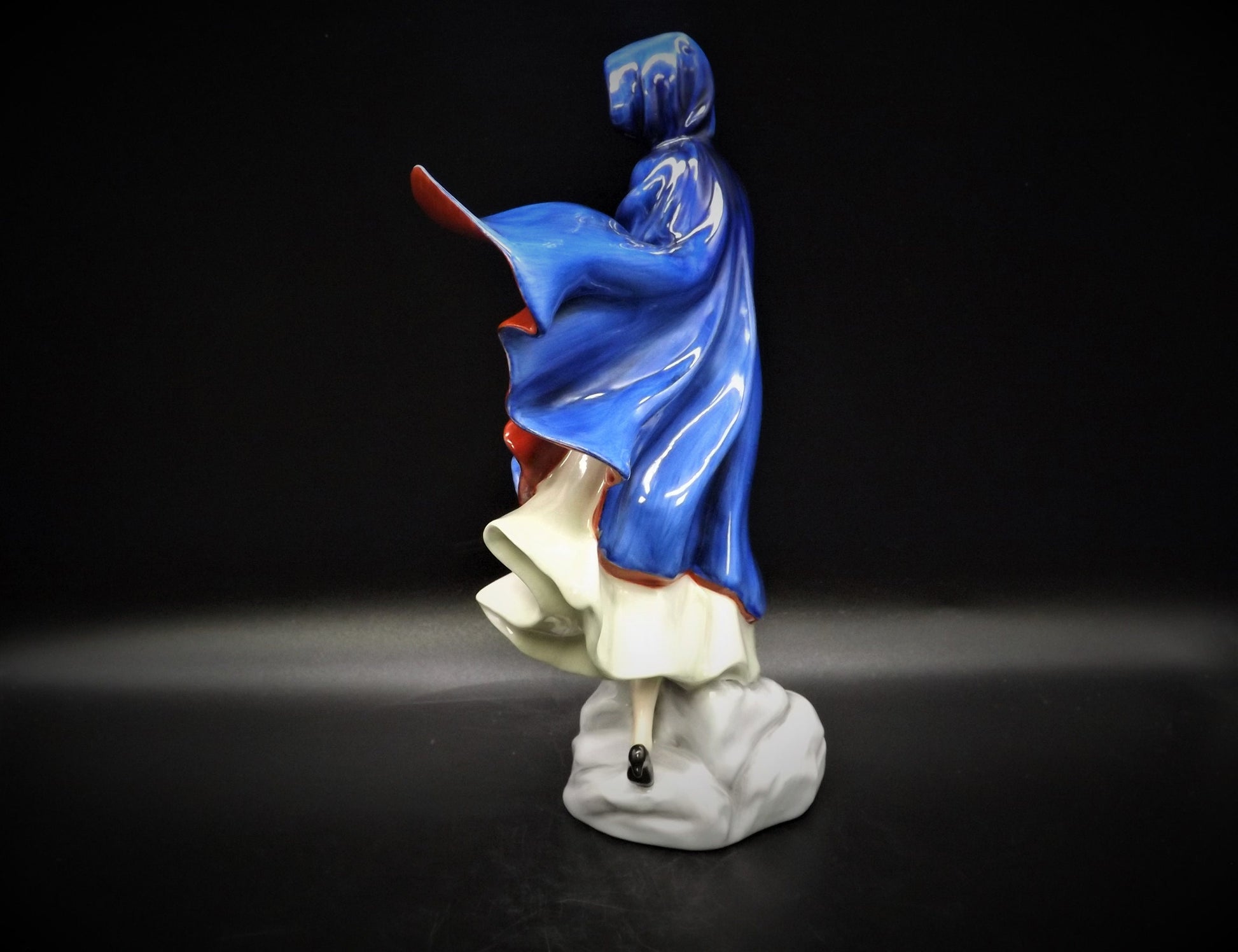 Vintage Royal Doulton Figurine "May" HN2746: Fine Bone China, Blue Hood
