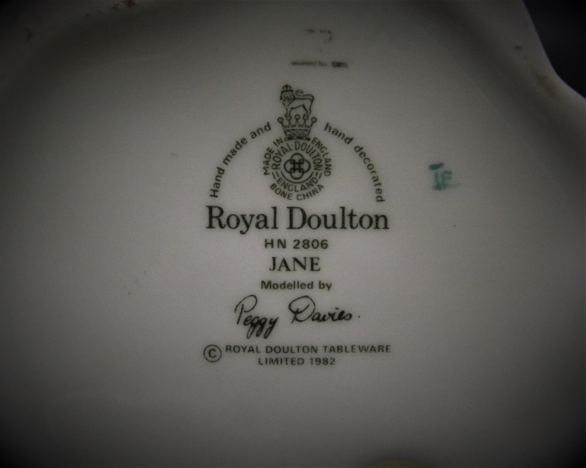 Vintage Royal Doulton Jane Figurine HN2806: Fine Bone China, Parasol