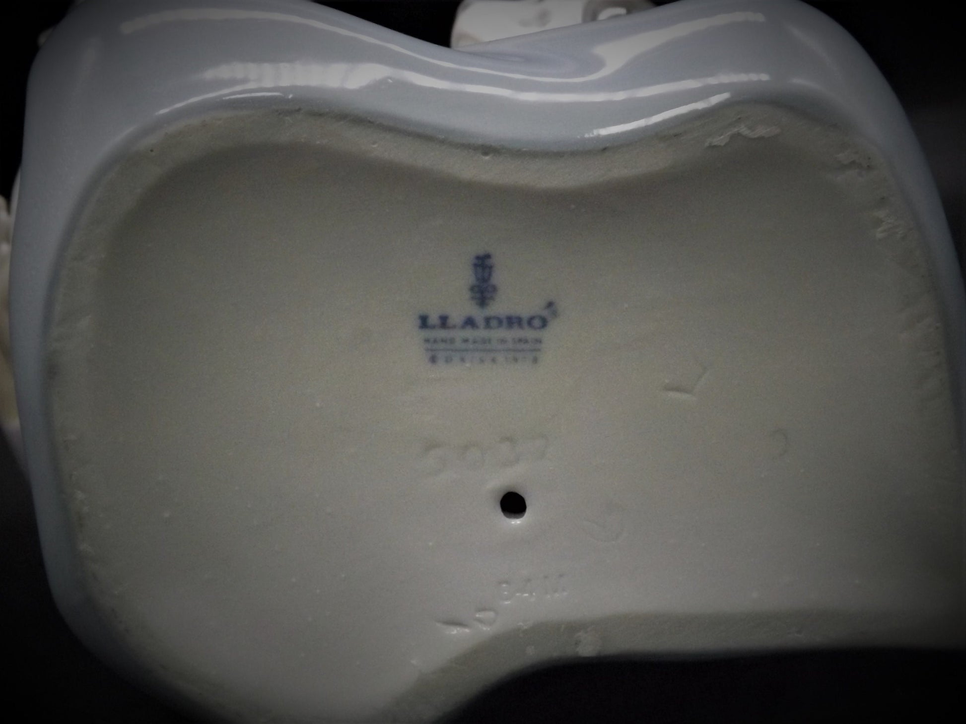 Vintage Lladro Figurine: "Dog and Cat" #5032, Girl with Kitten and Puppy