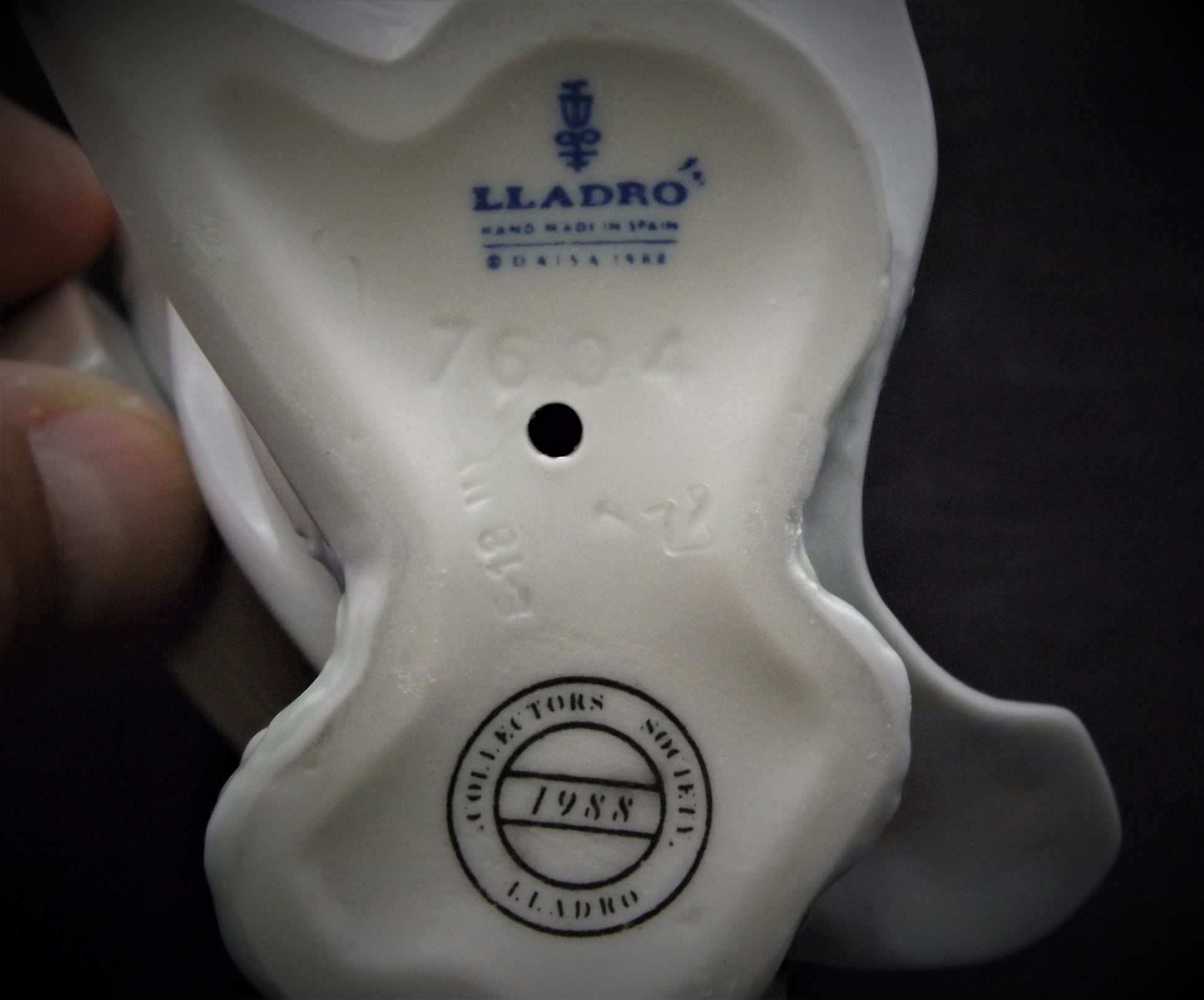 Vintage Lladro "School Days" Figurine #7604: Girl with Flowers (Broken Petal)