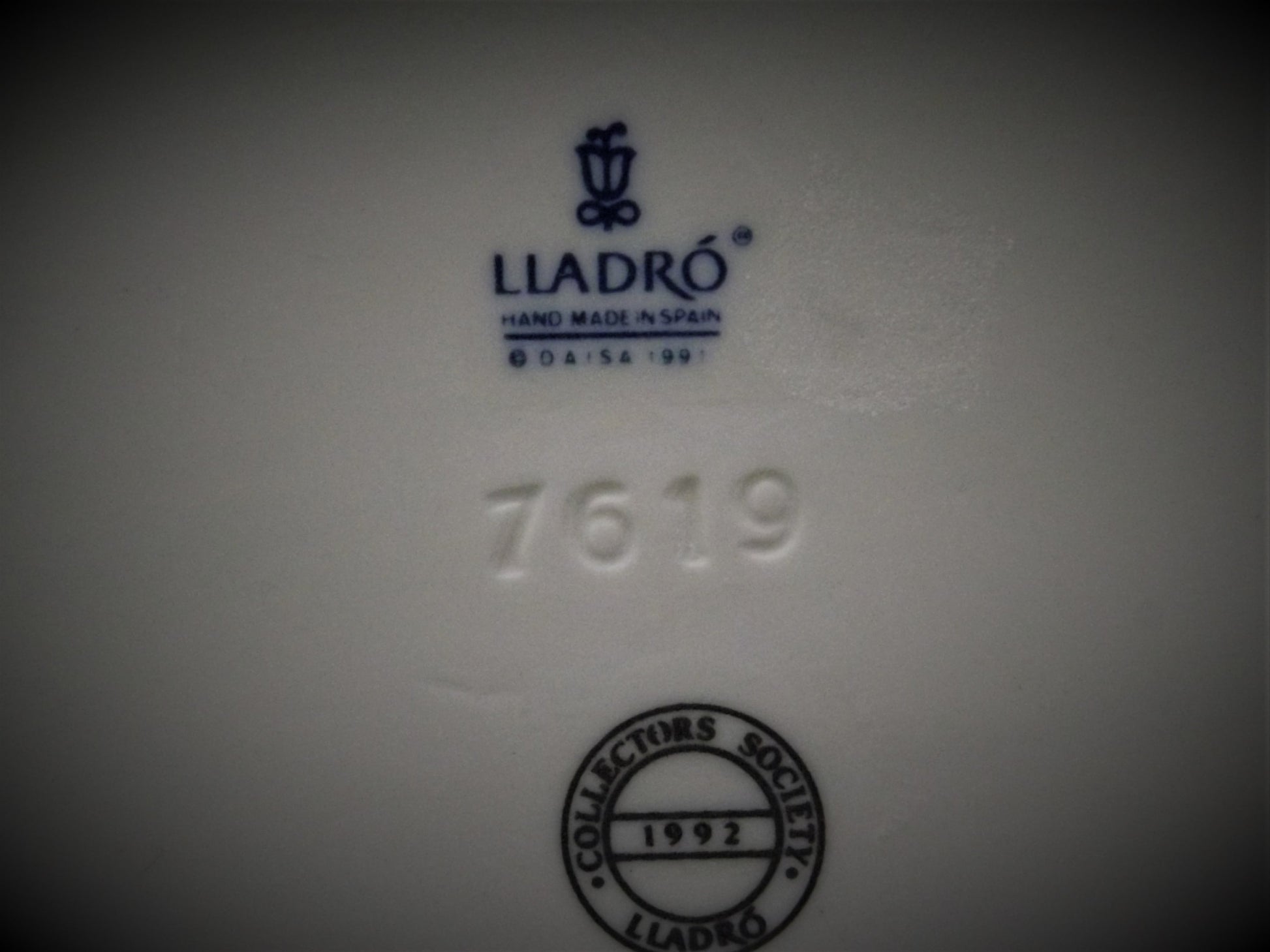 Vintage Lladro "All Aboard" #7619 with original box. Young Boy playing with his trains. Completely intact! Excellent condition!