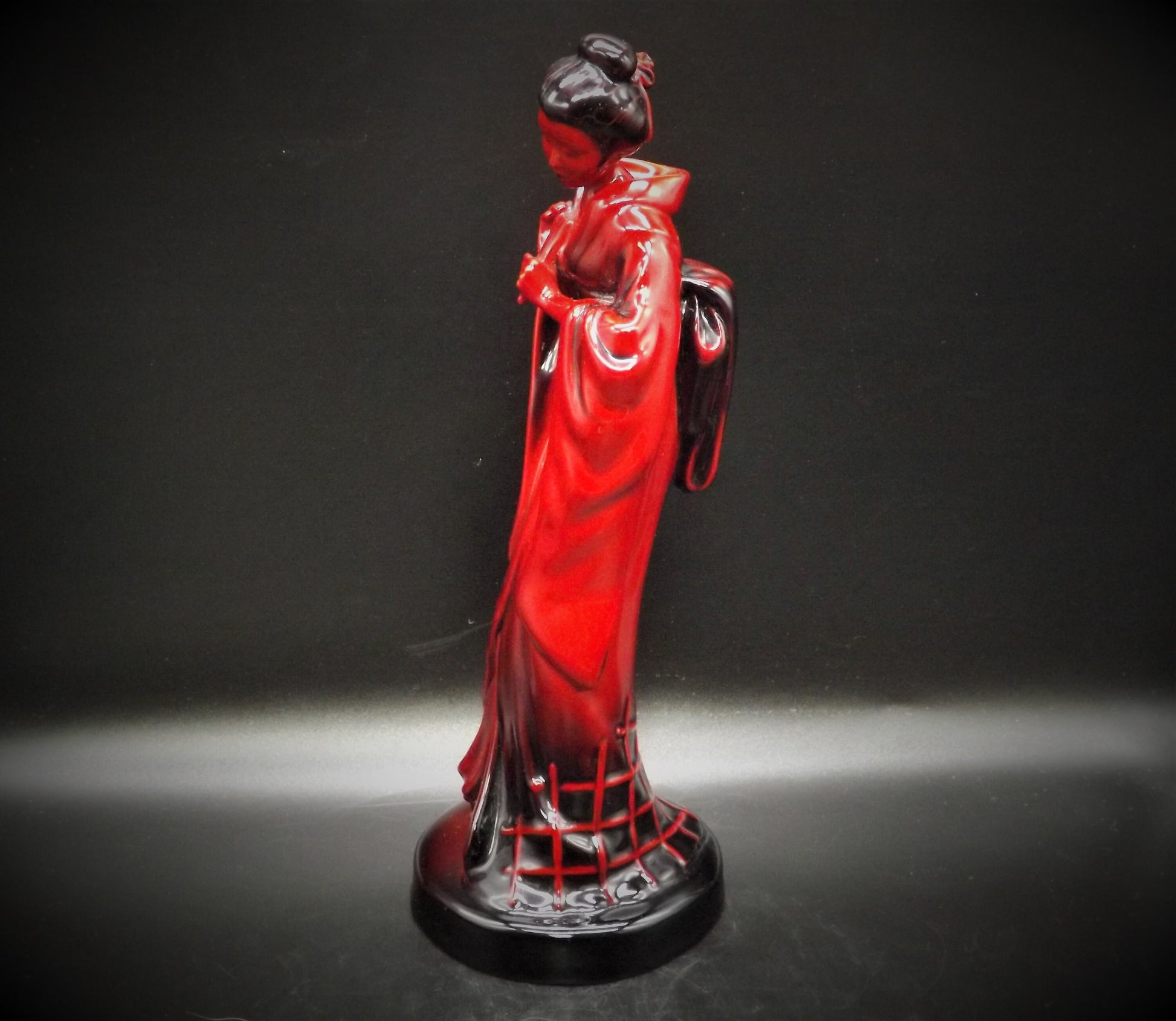 Vintage Royal Doulton Flambé Geisha Figurine HN 3229, 1989
