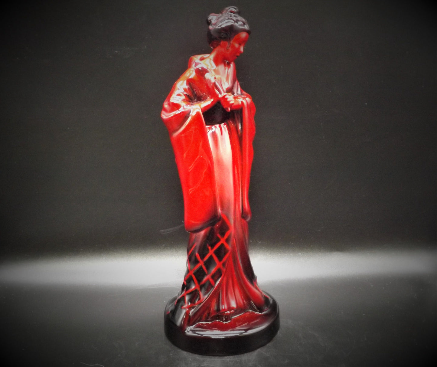 Vintage Royal Doulton Flambé Geisha Figurine HN 3229, 1989