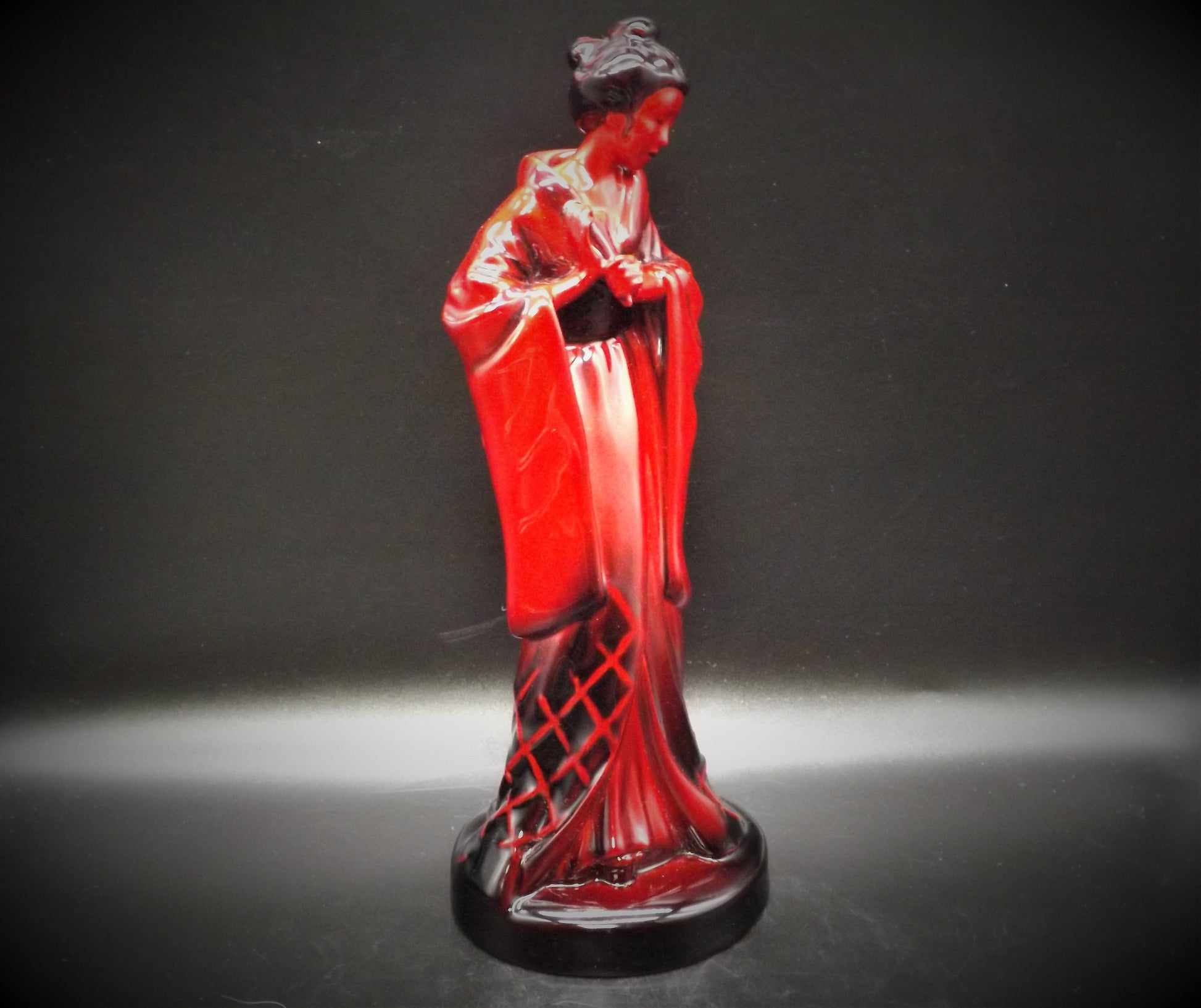 Vintage Royal Doulton Flambé Geisha Figurine HN 3229, 1989