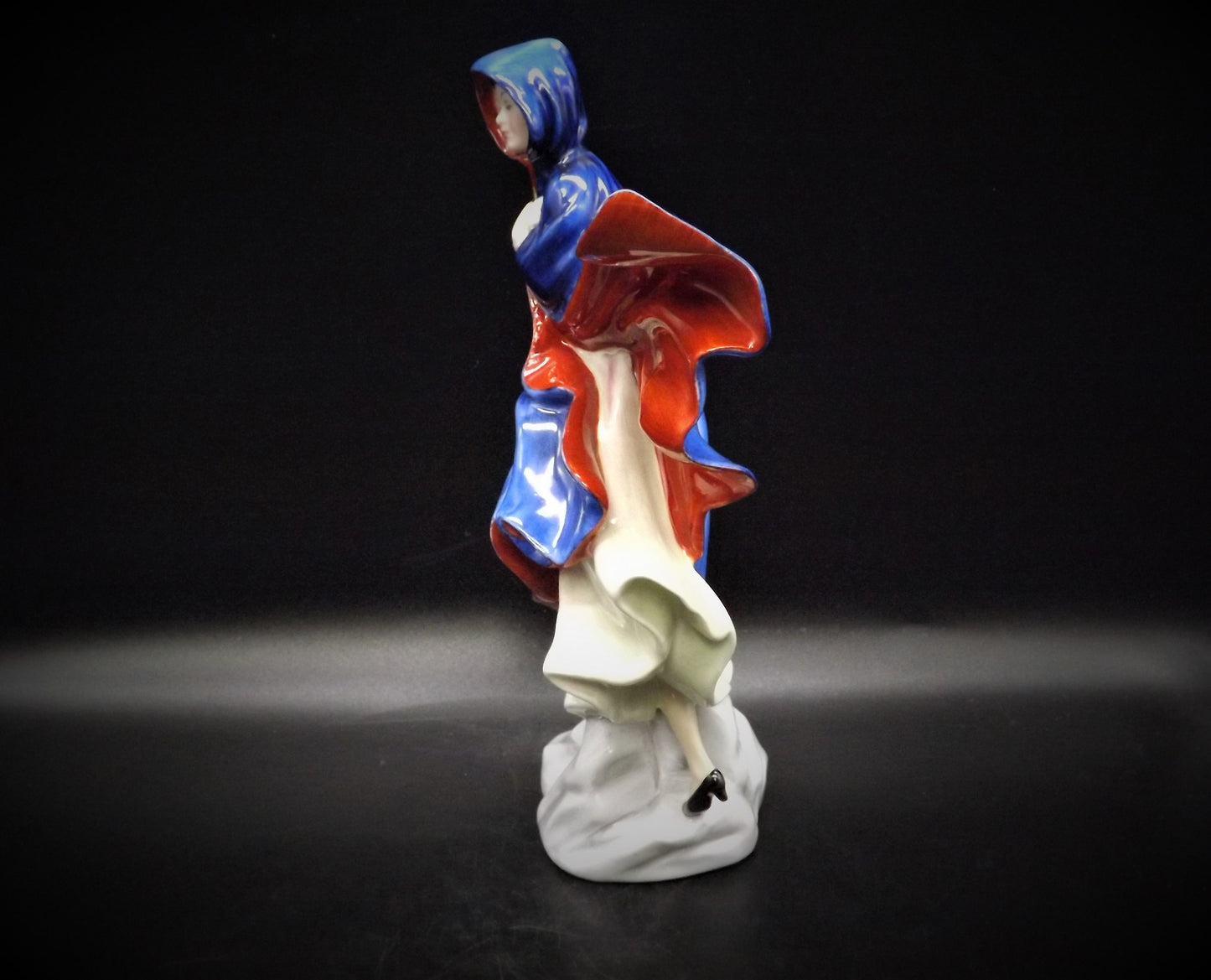 Vintage Royal Doulton Figurine "May" HN2746: Fine Bone China, Blue Hood