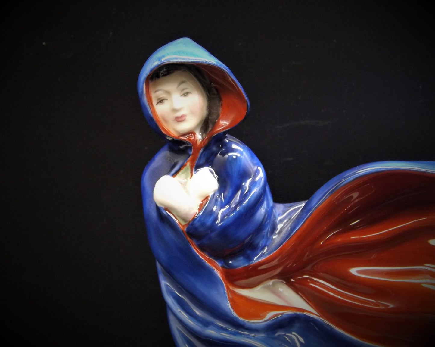 Vintage Royal Doulton Figurine "May" HN2746: Fine Bone China, Blue Hood