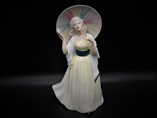 Vintage Royal Doulton Jane Figurine HN2806: Fine Bone China, Parasol