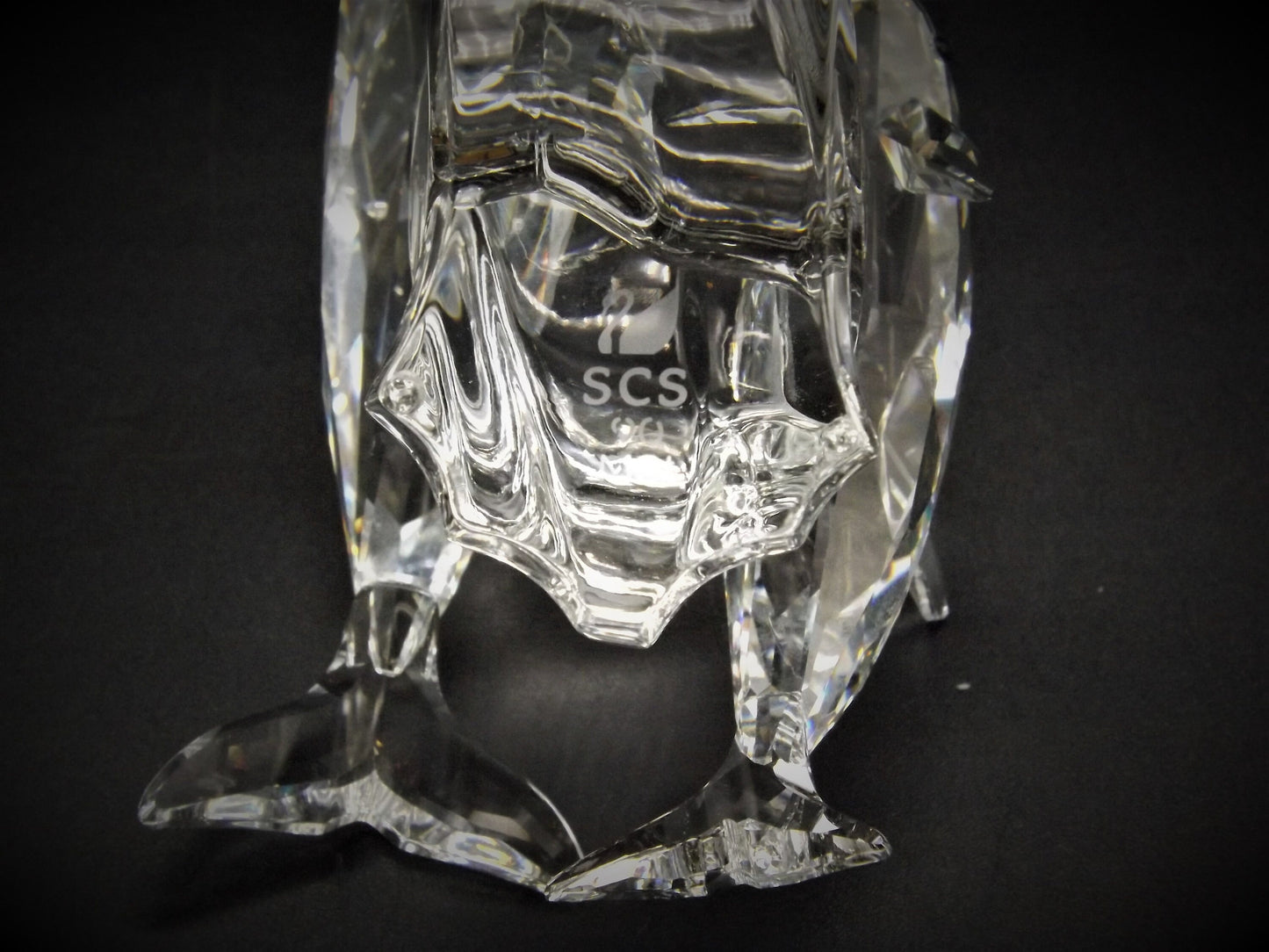 Vintage Swarovski Crystal Dolphin Figurine SCS 1990 "Lead Me"