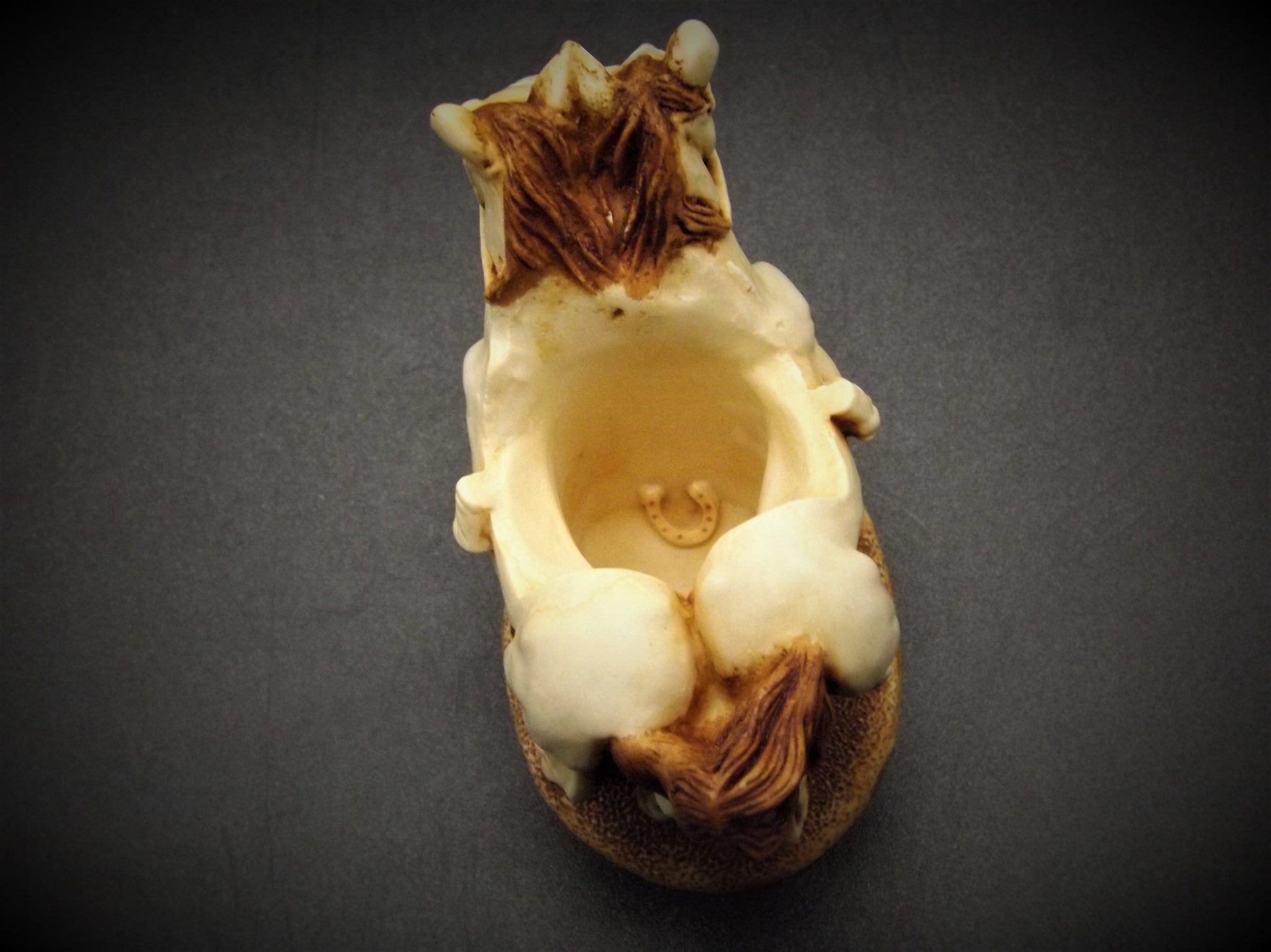 Retired 1996 Harmony Kingdom "Photo Finish" Horse Racing piece Excellent condition no box.