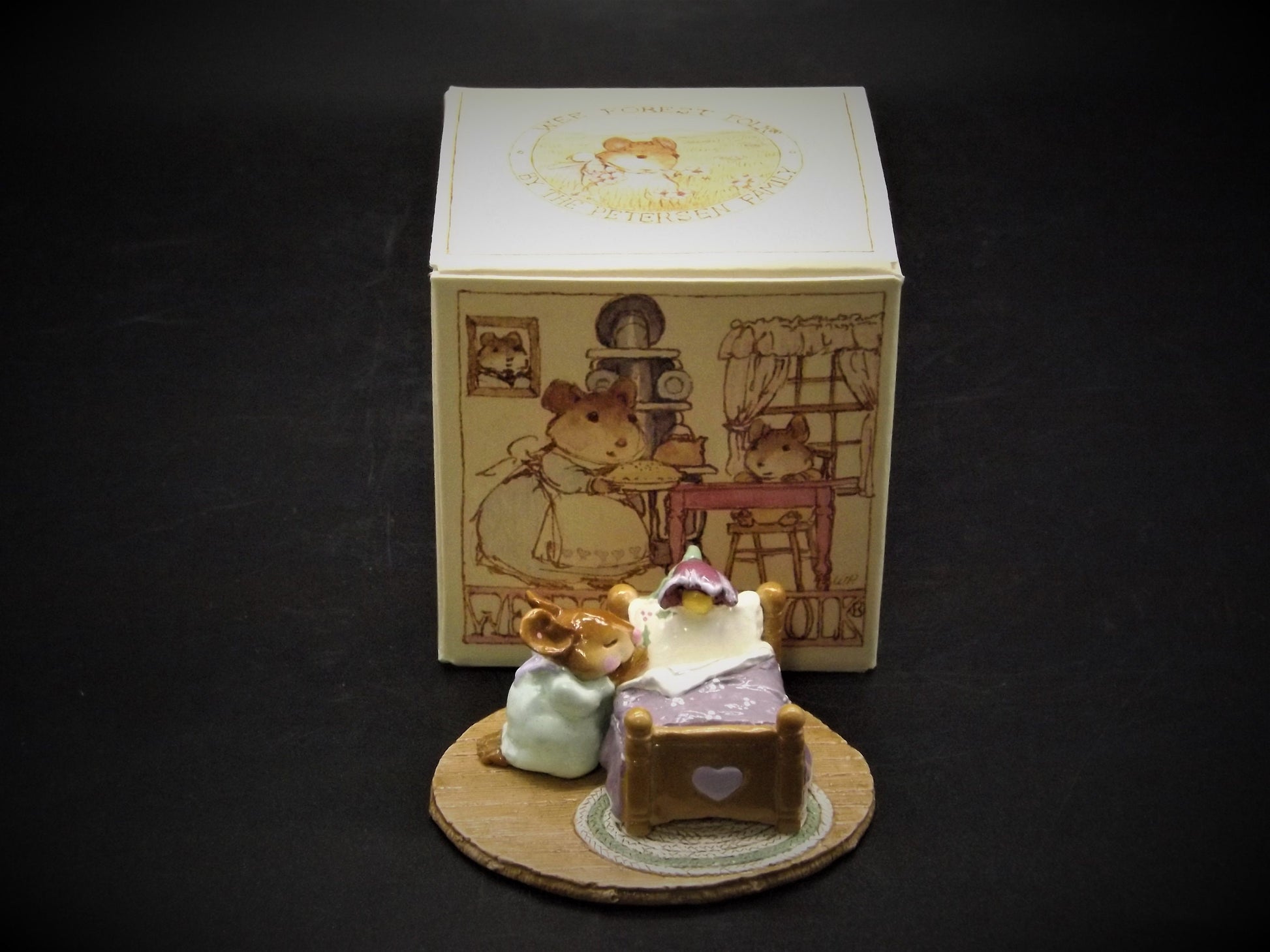 Vintage Wee Forest Folk Mouse Figurine: "Night Prayer" M-178, Hand-Painted, with Box