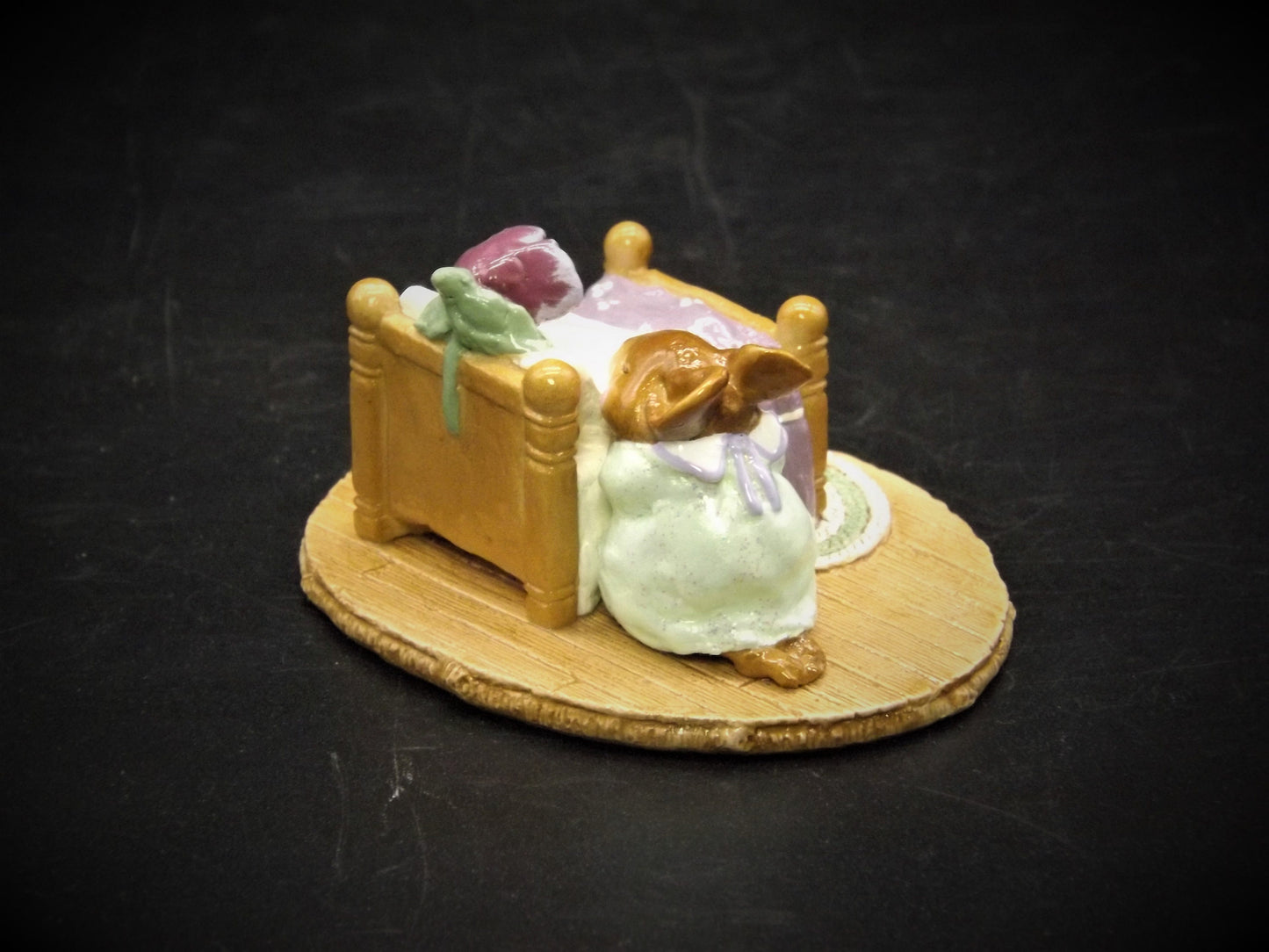 Vintage Wee Forest Folk Mouse Figurine: "Night Prayer" M-178, Hand-Painted, with Box